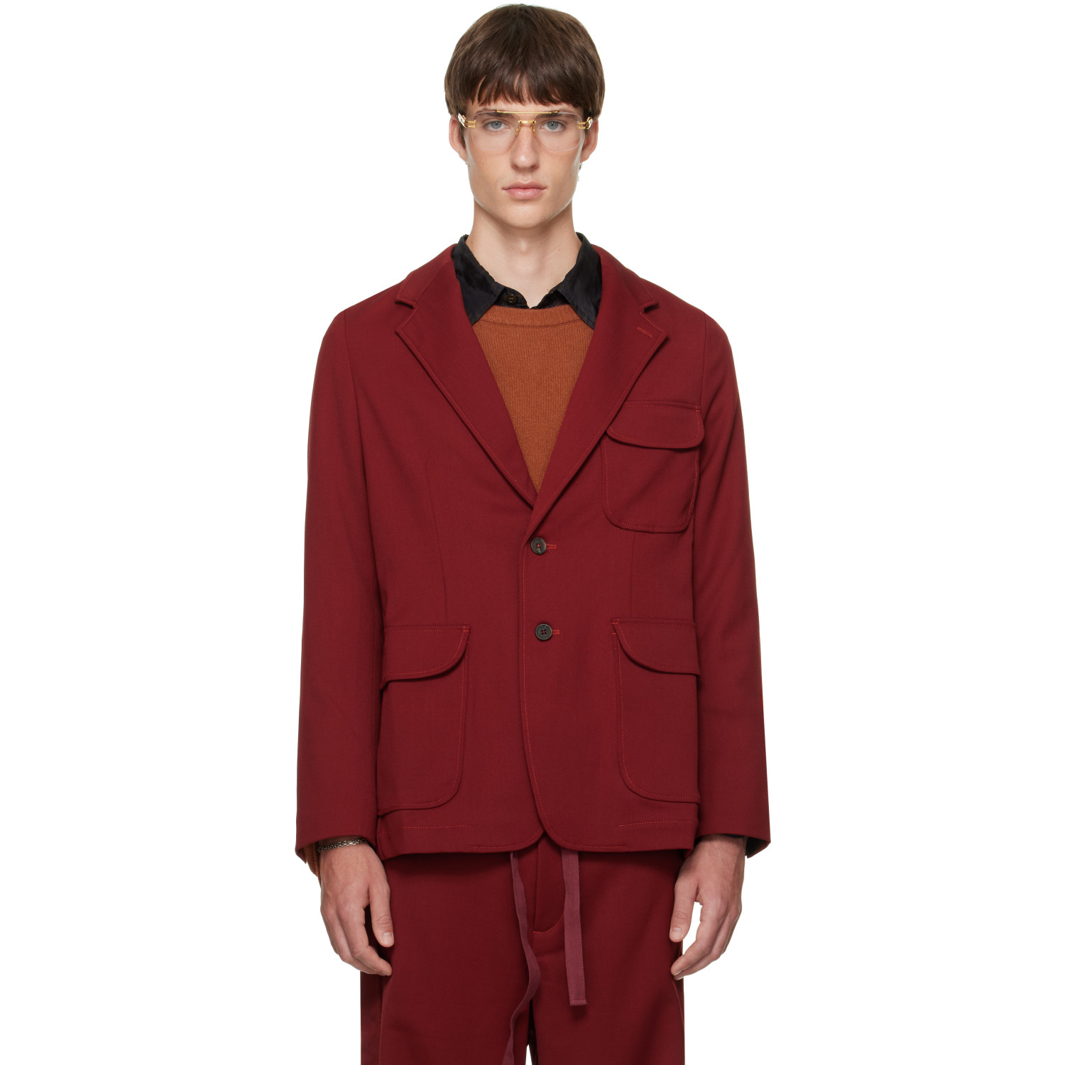 Sanderlak Red Flap Blazer