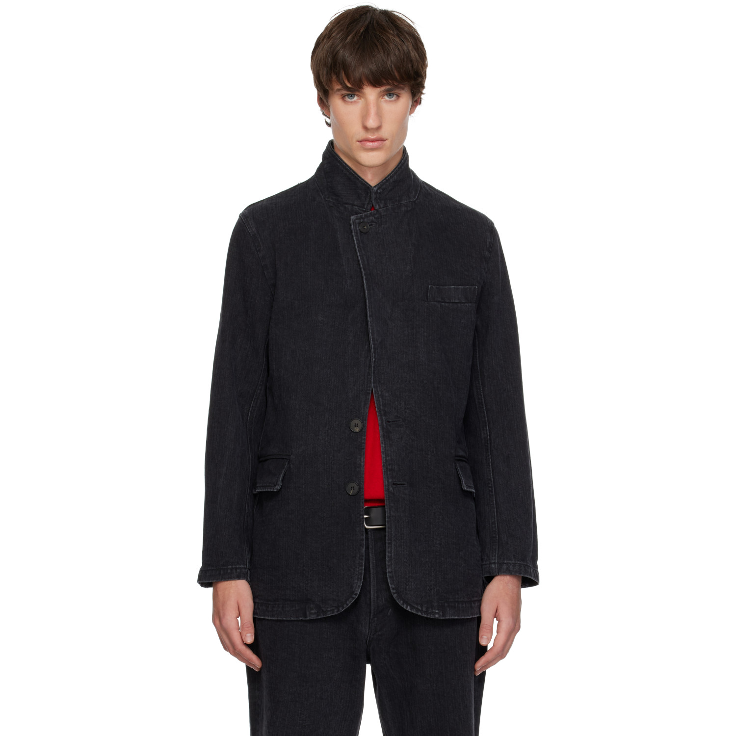 SIRE Black Washed Denim Blazer