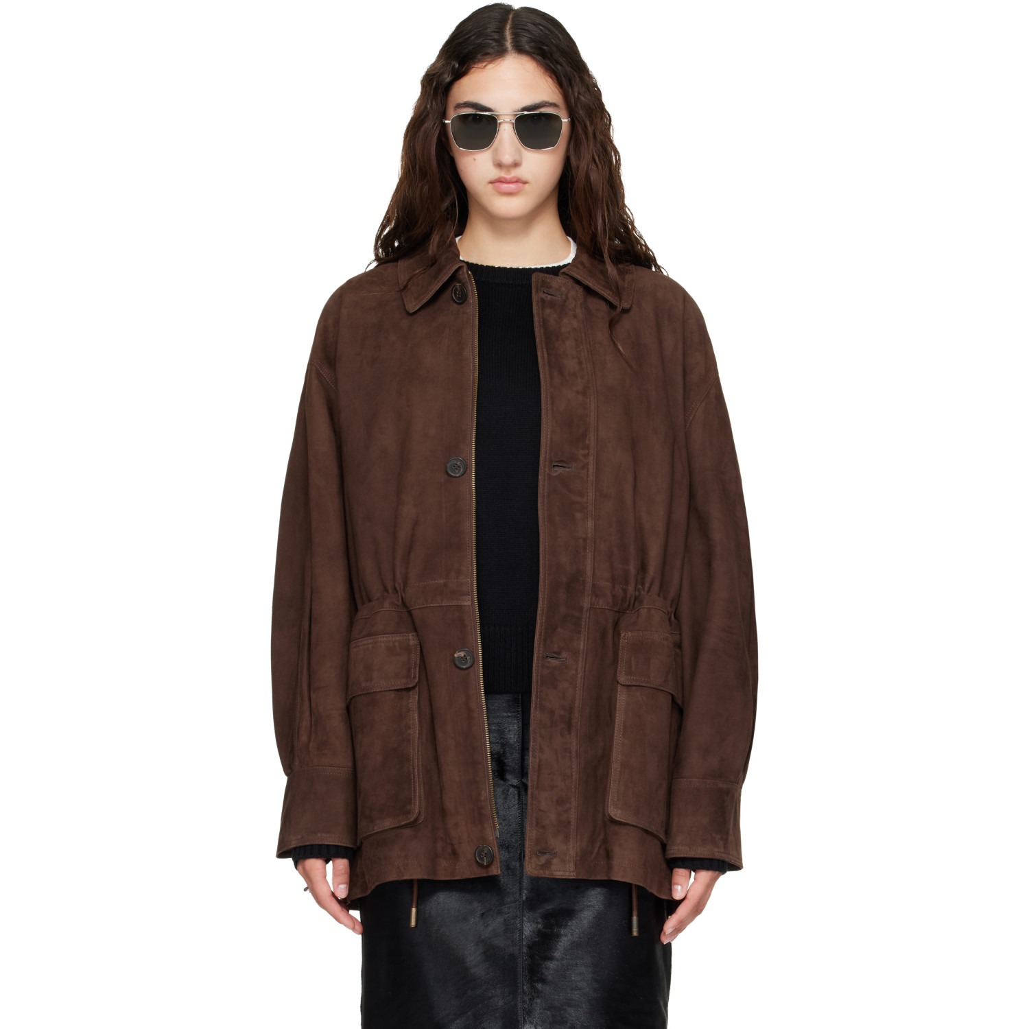 Arma Brown Maeve Suede Field Jacket