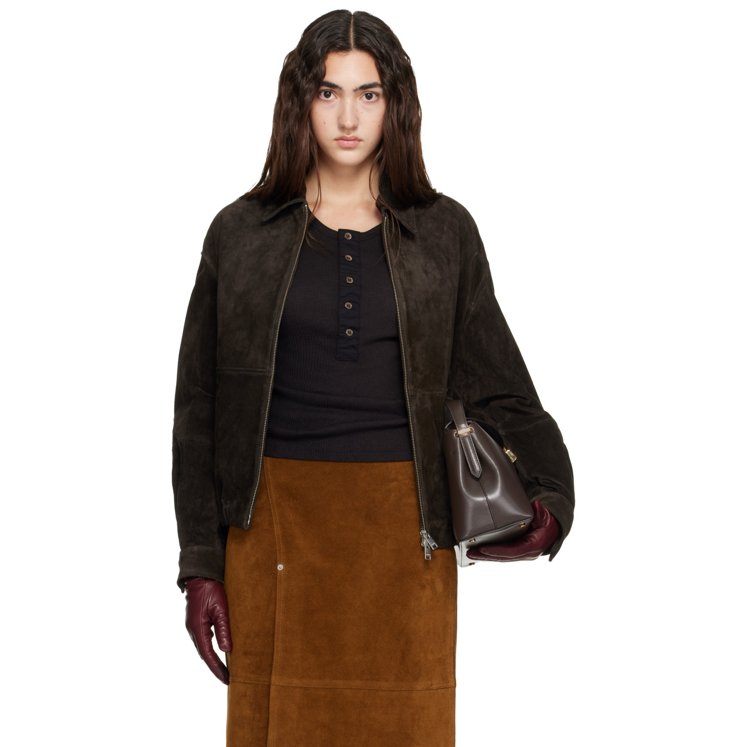 Arma Brown Maddox Gritty Suede Jacket
