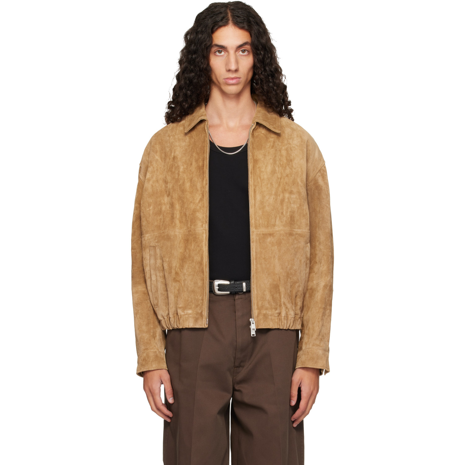 Arma Beige Maddox Gritty Suede Jacket