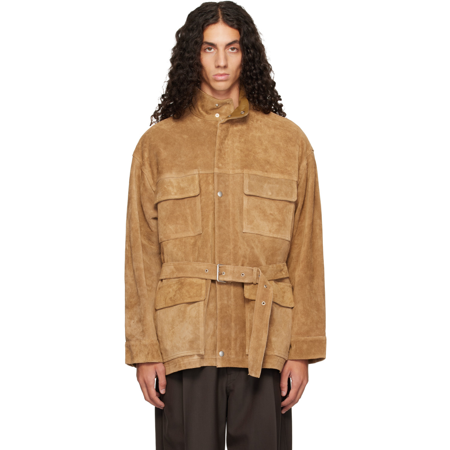 Arma Tan Doran Suede Jacket