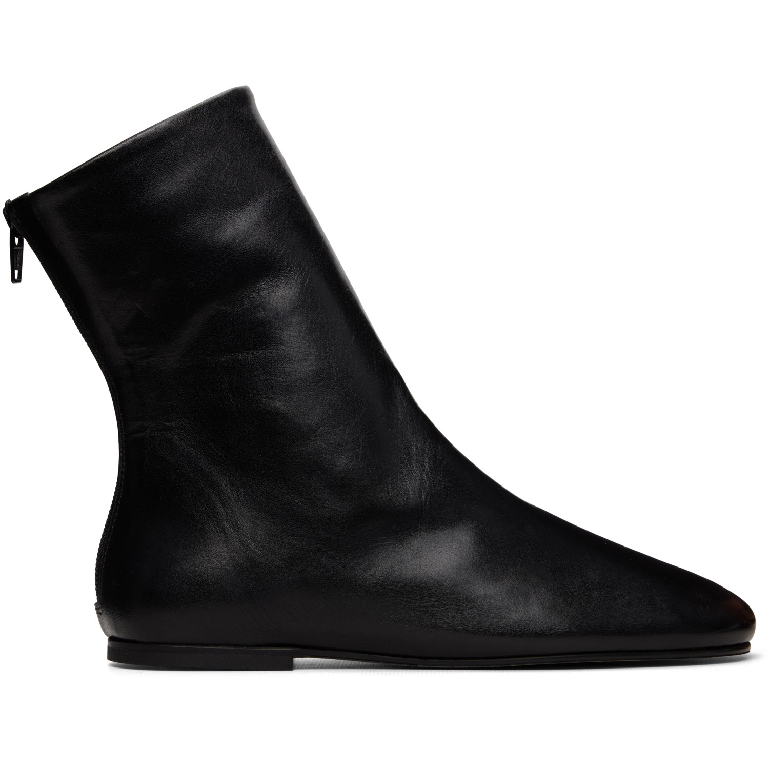JUDE Black Floor Ankle Boots