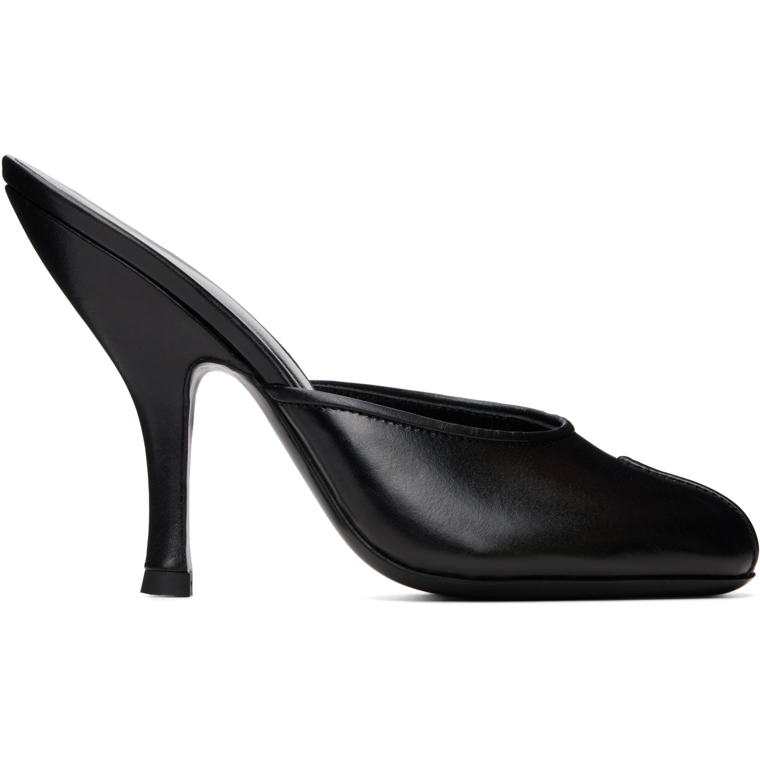 JUDE Black Date Mule Heeled Sandal