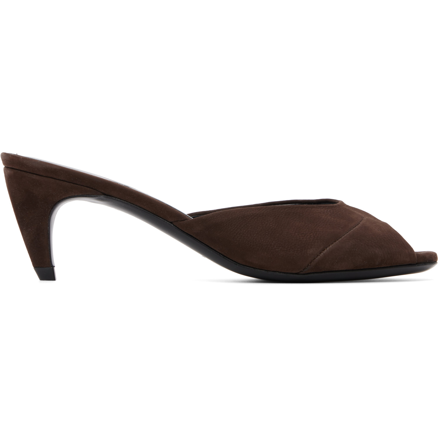JUDE Brown Cave Mule Heeled Sandals