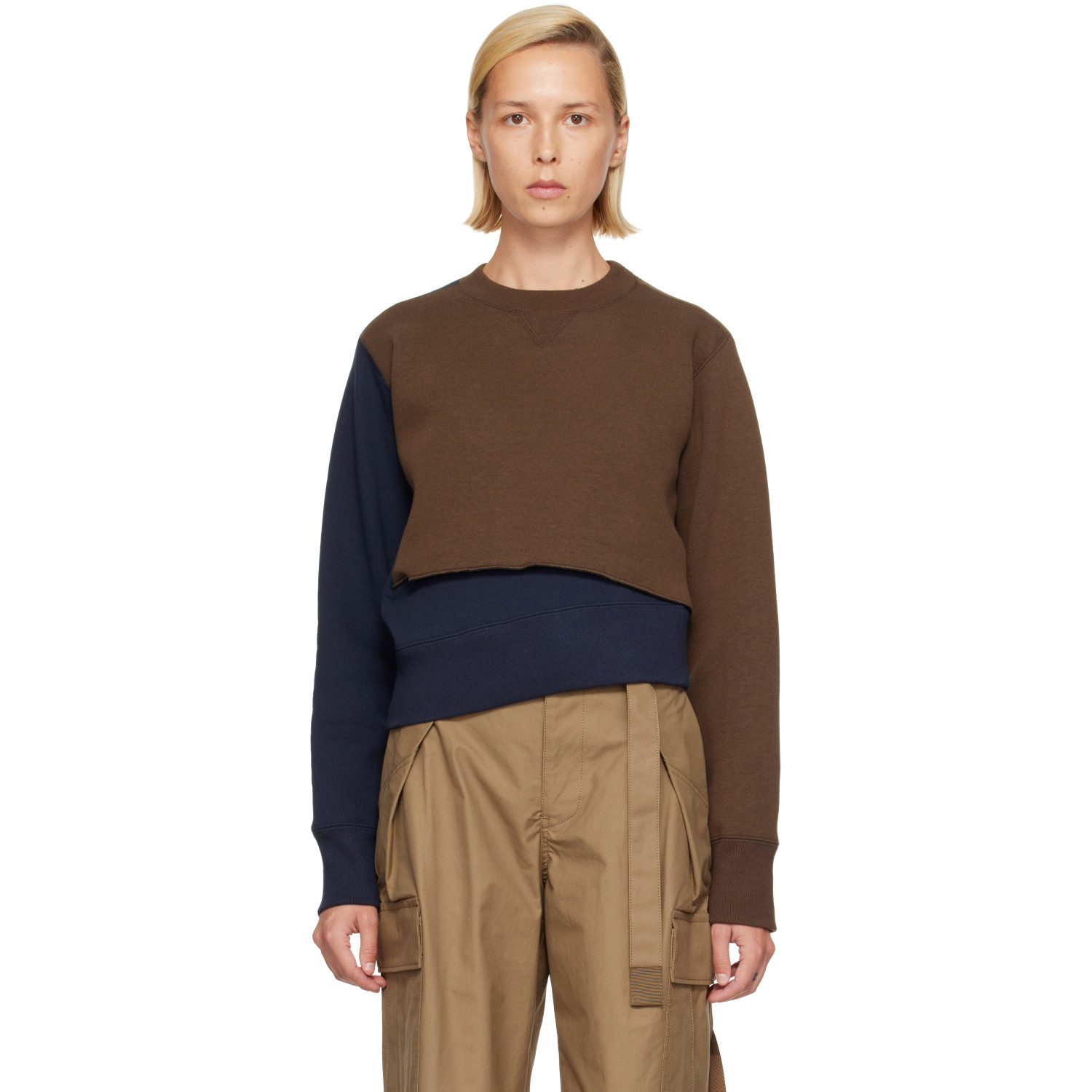 sacai Navy Sponge Sweat Sweatshirt