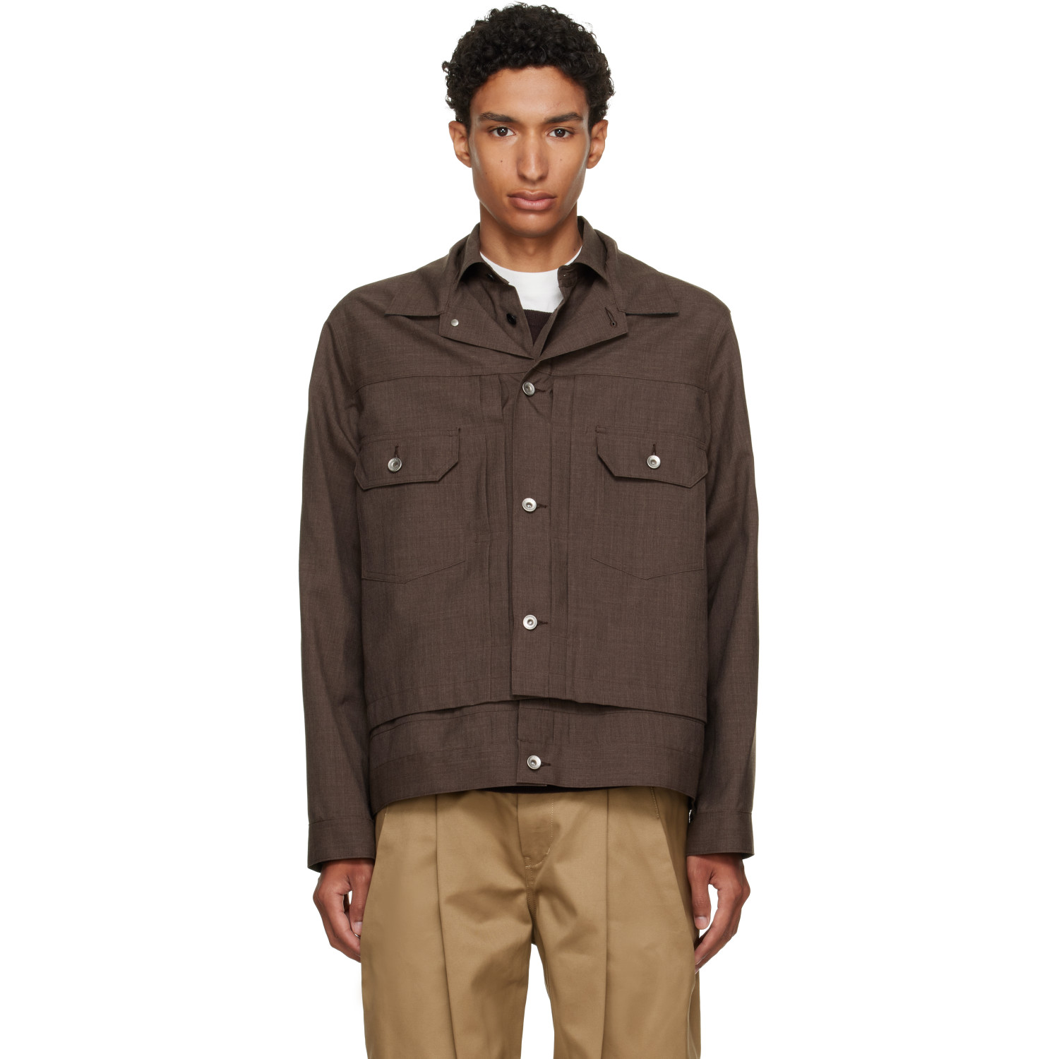 sacai Brown Suiting Jacket