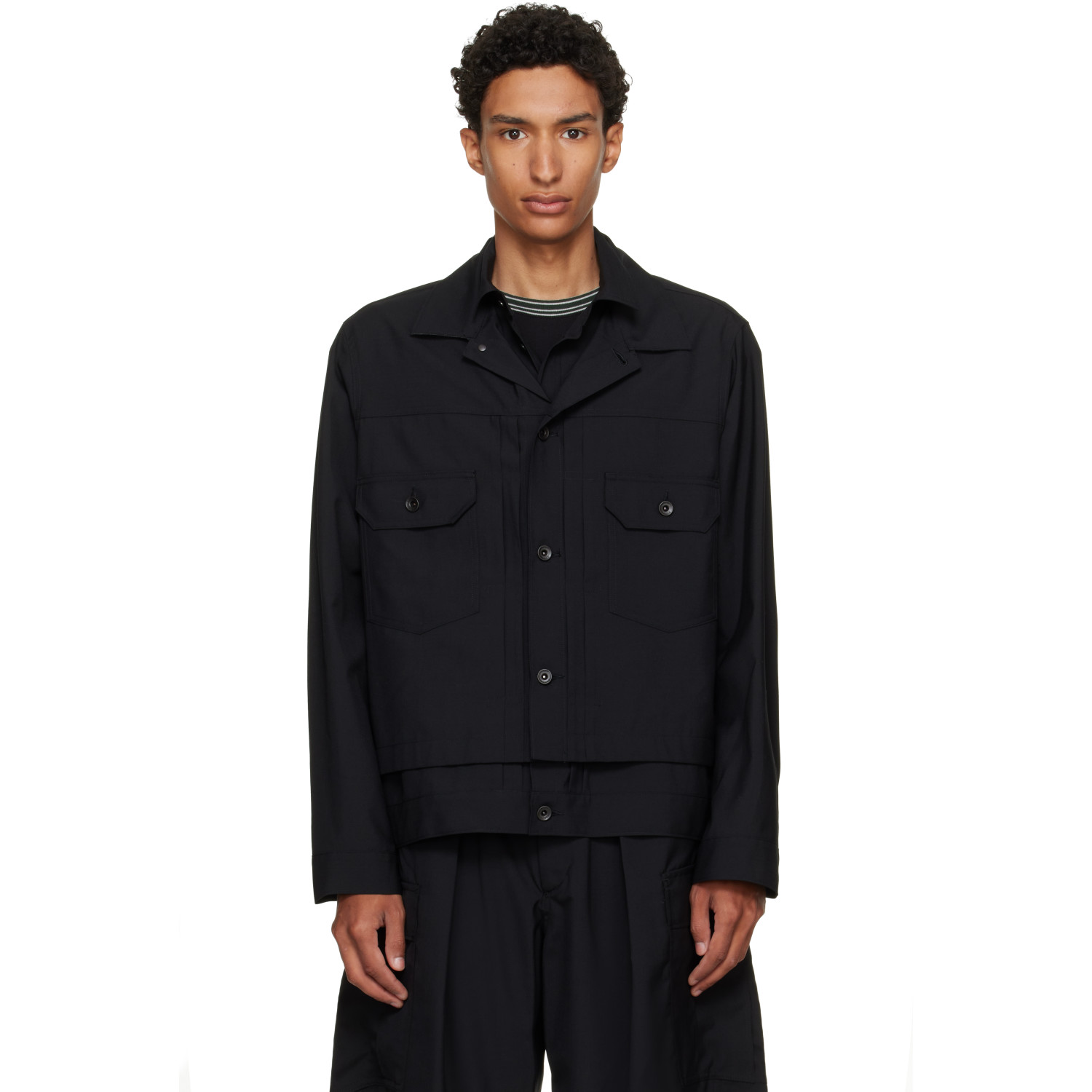 sacai Black Suiting Jacket