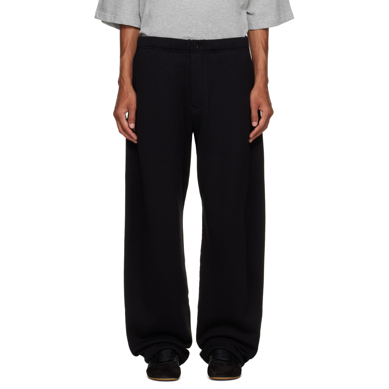 sacai Black Cotton Jersey Sweatpants