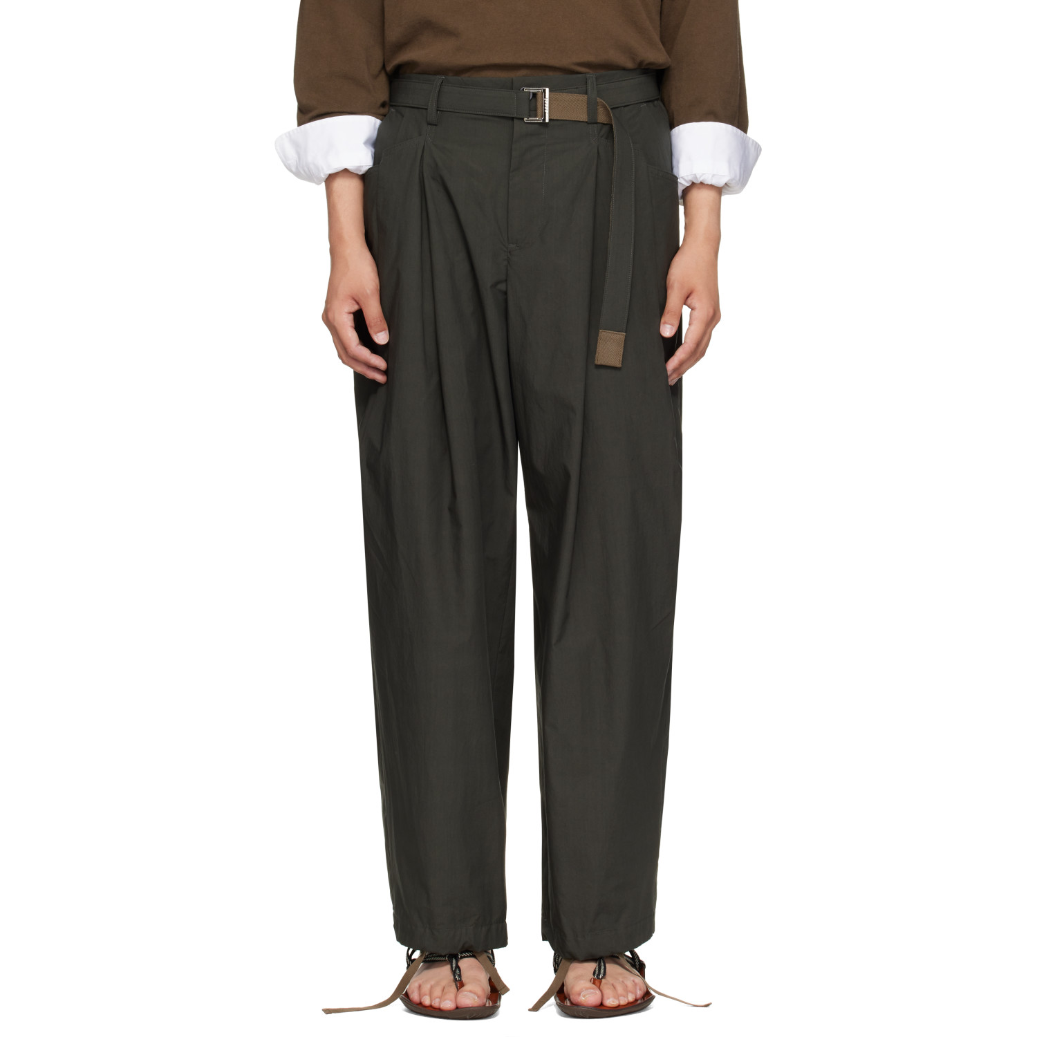 sacai Khaki Typewriter Trousers