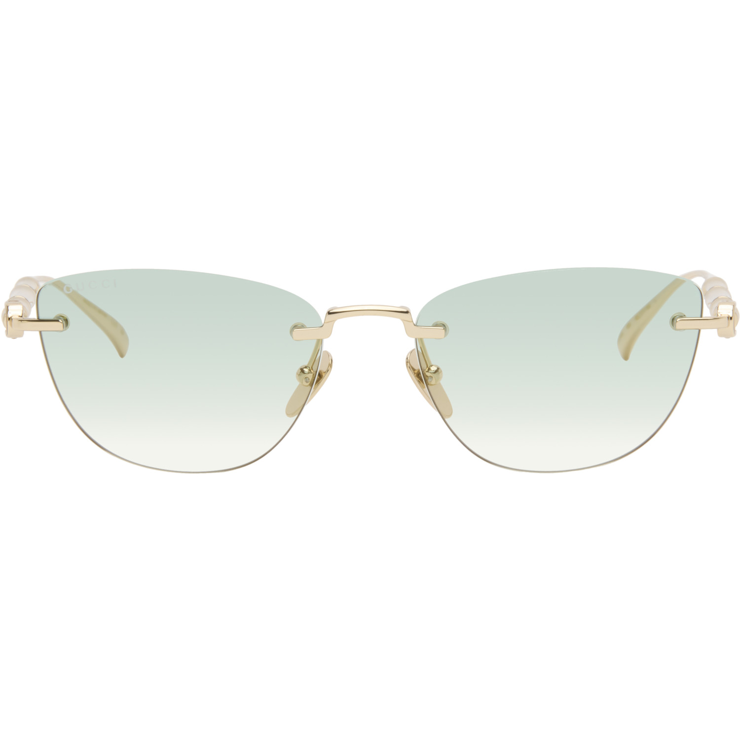 Gucci Gold Cat-Eye Sunglasses