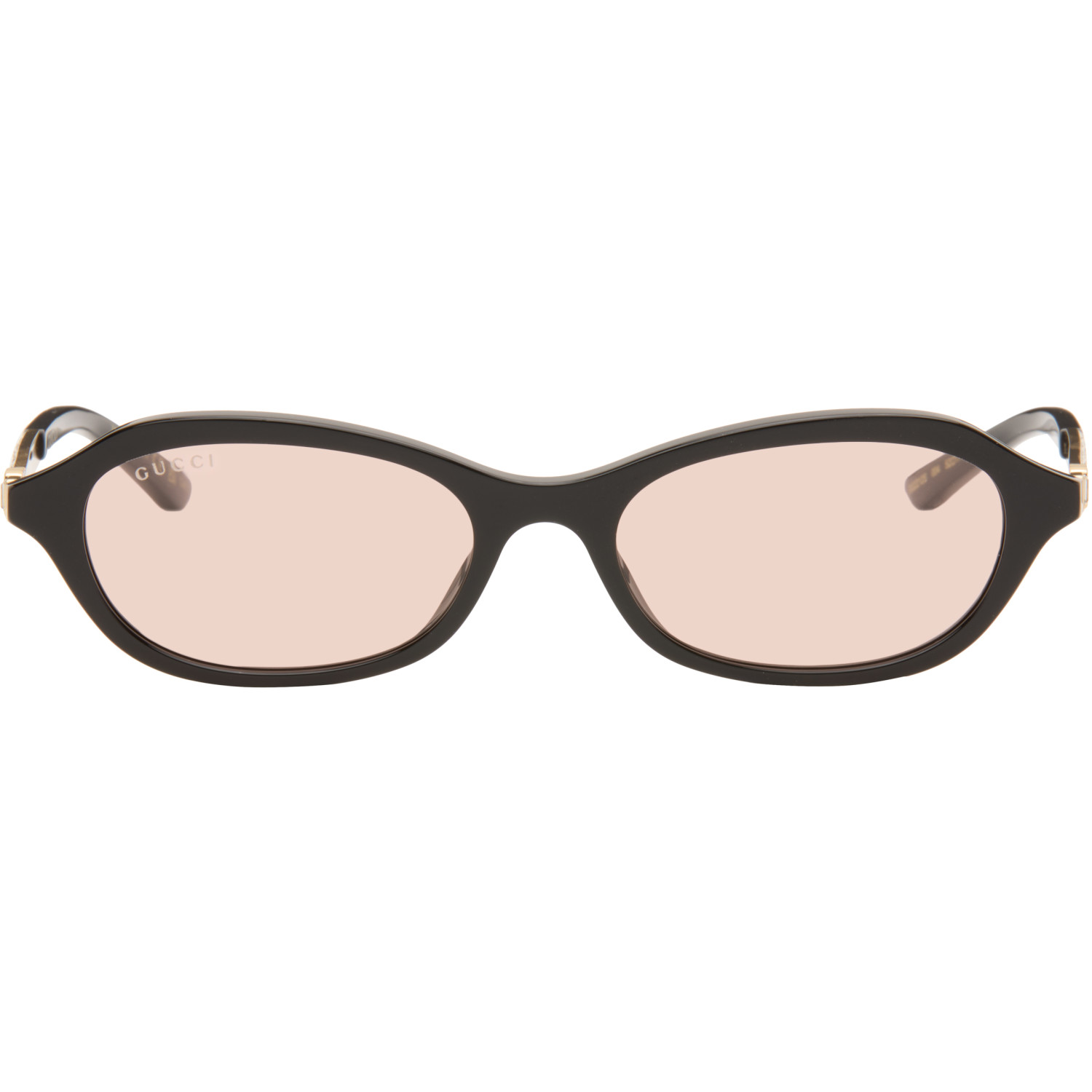 Gucci Black Oval-Frame Sunglasses