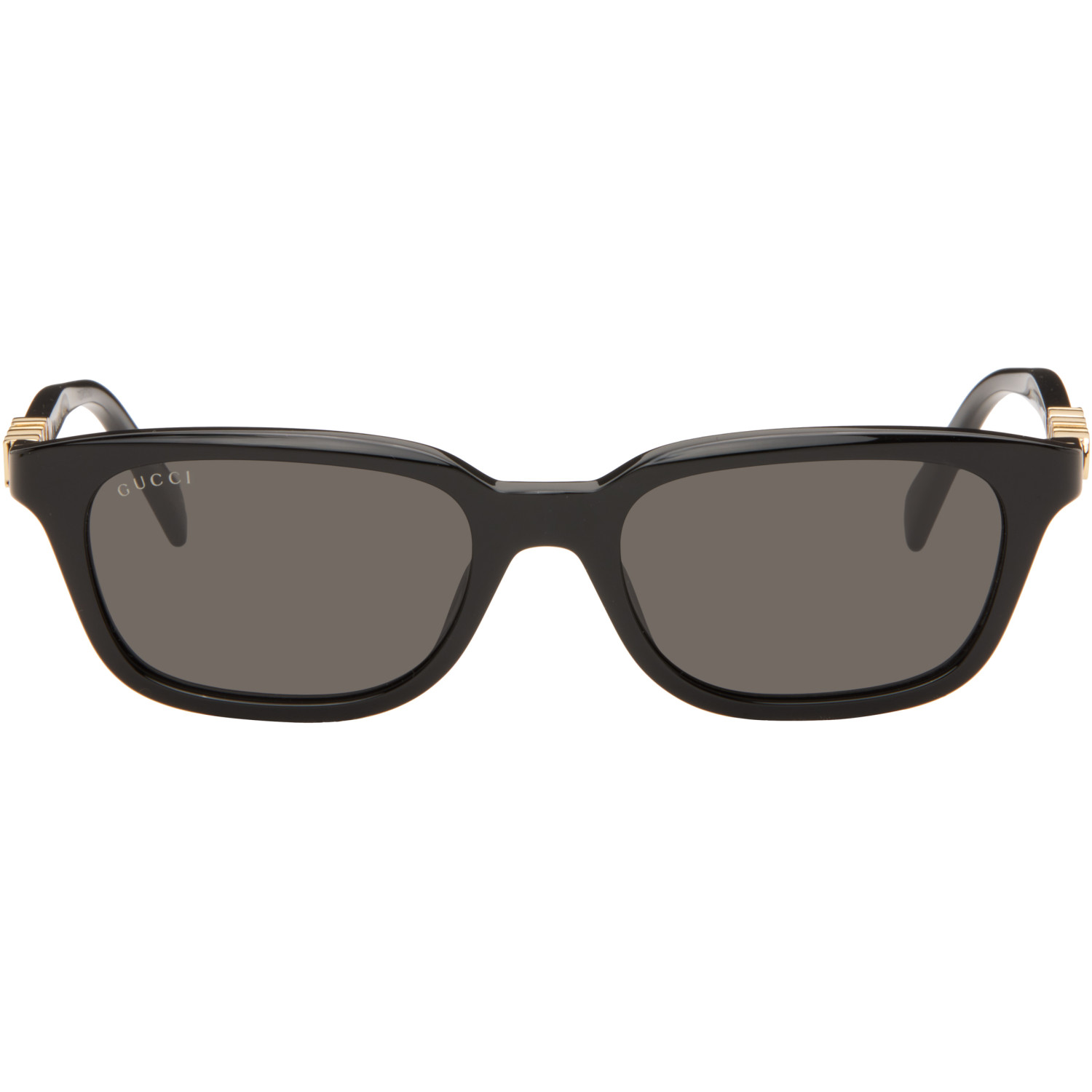 Gucci Black Rectangular-Frame Sunglasses