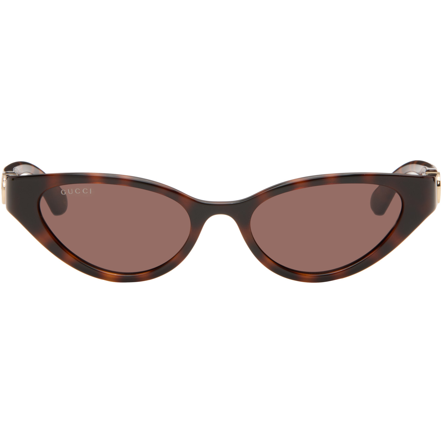 Gucci Brown Emblem Cat Eye Sunglasses