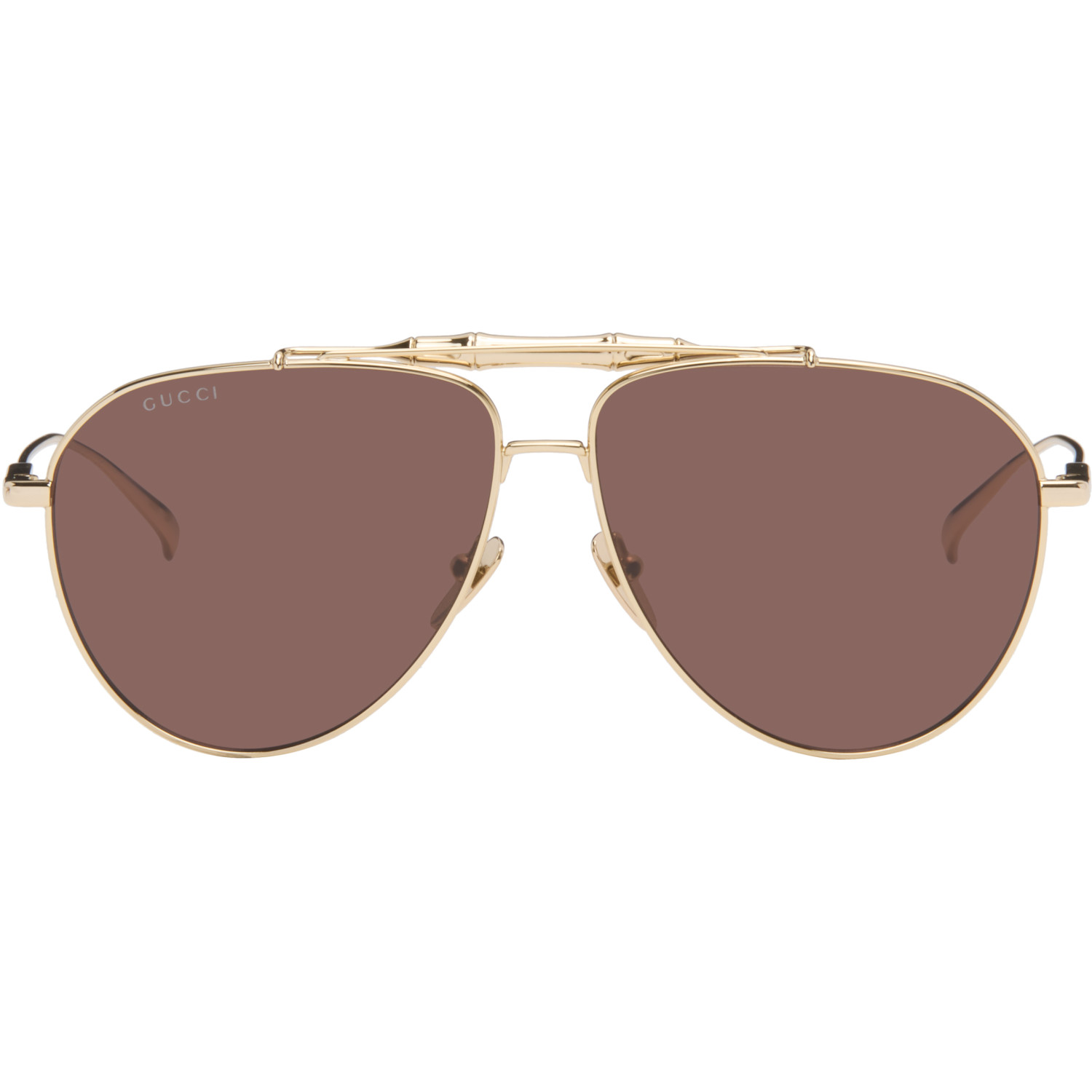 Gucci Gold Pilot Sunglasses