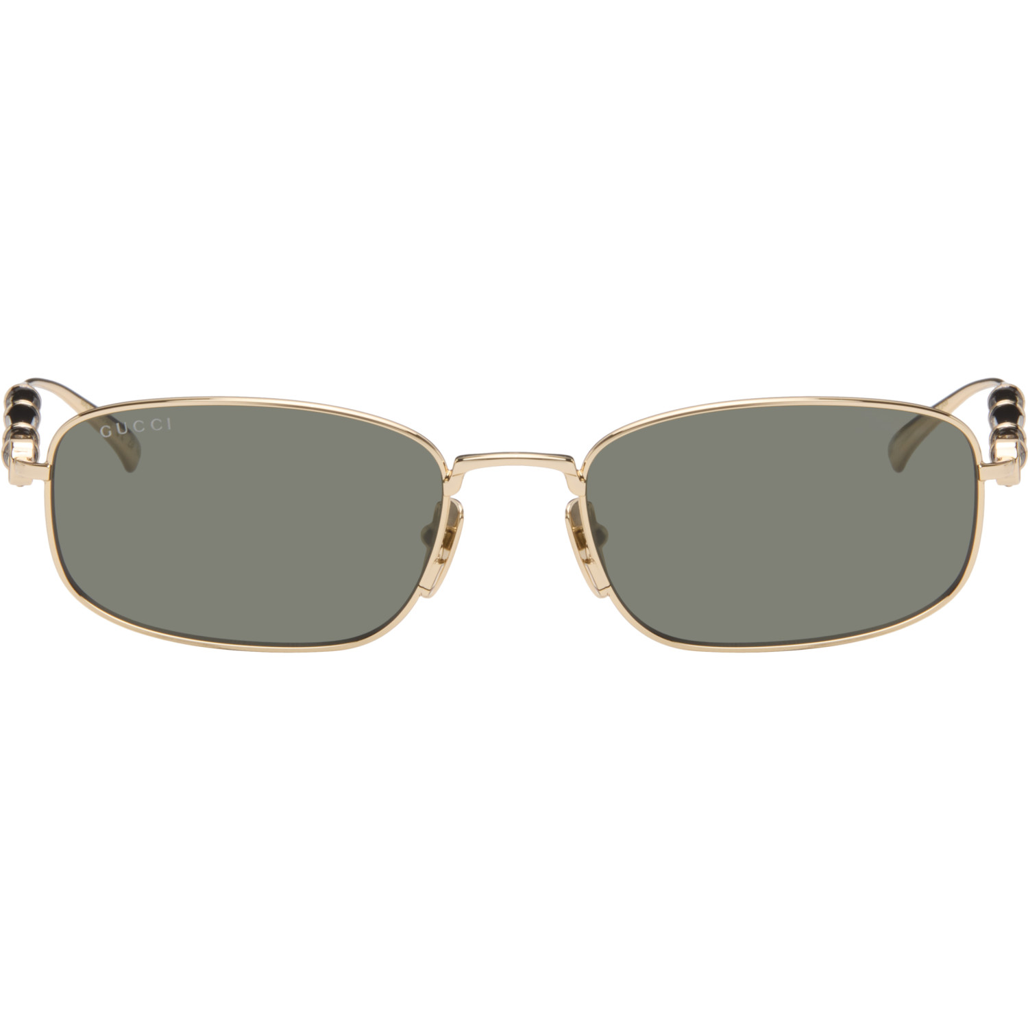Gucci Gold Square Frame Sunglasses