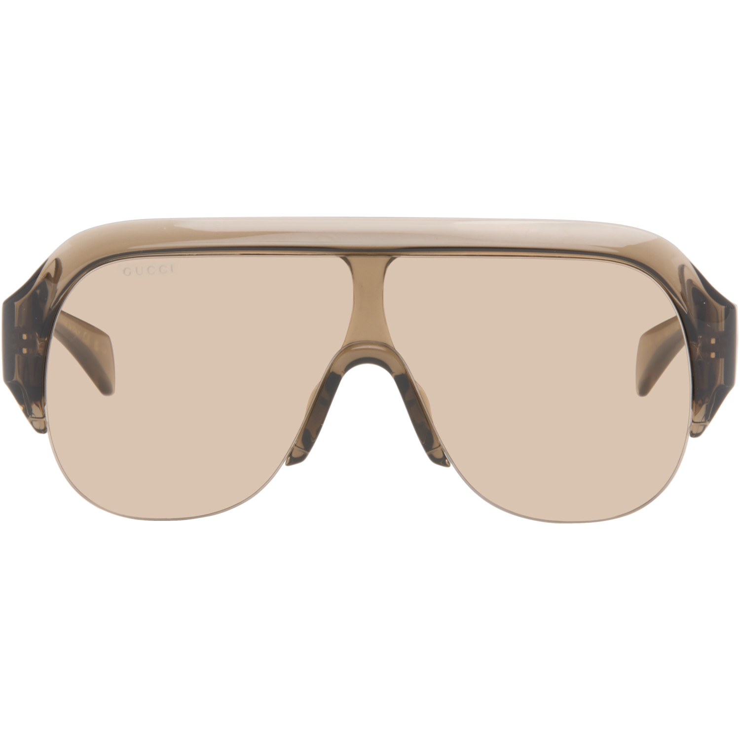 Gucci Brown Shield Sunglasses