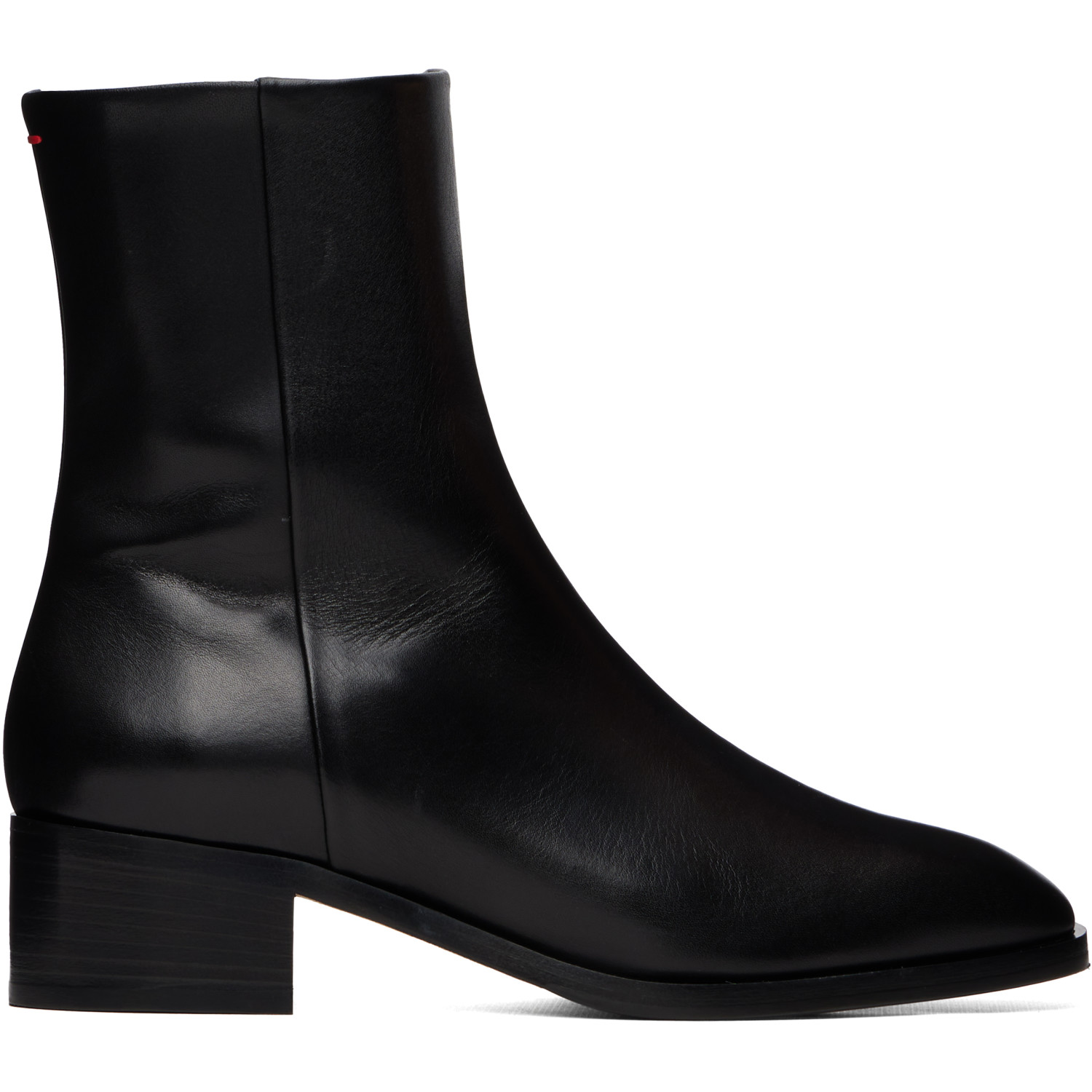 Aeyde Black Lee Leather Ankle Boots