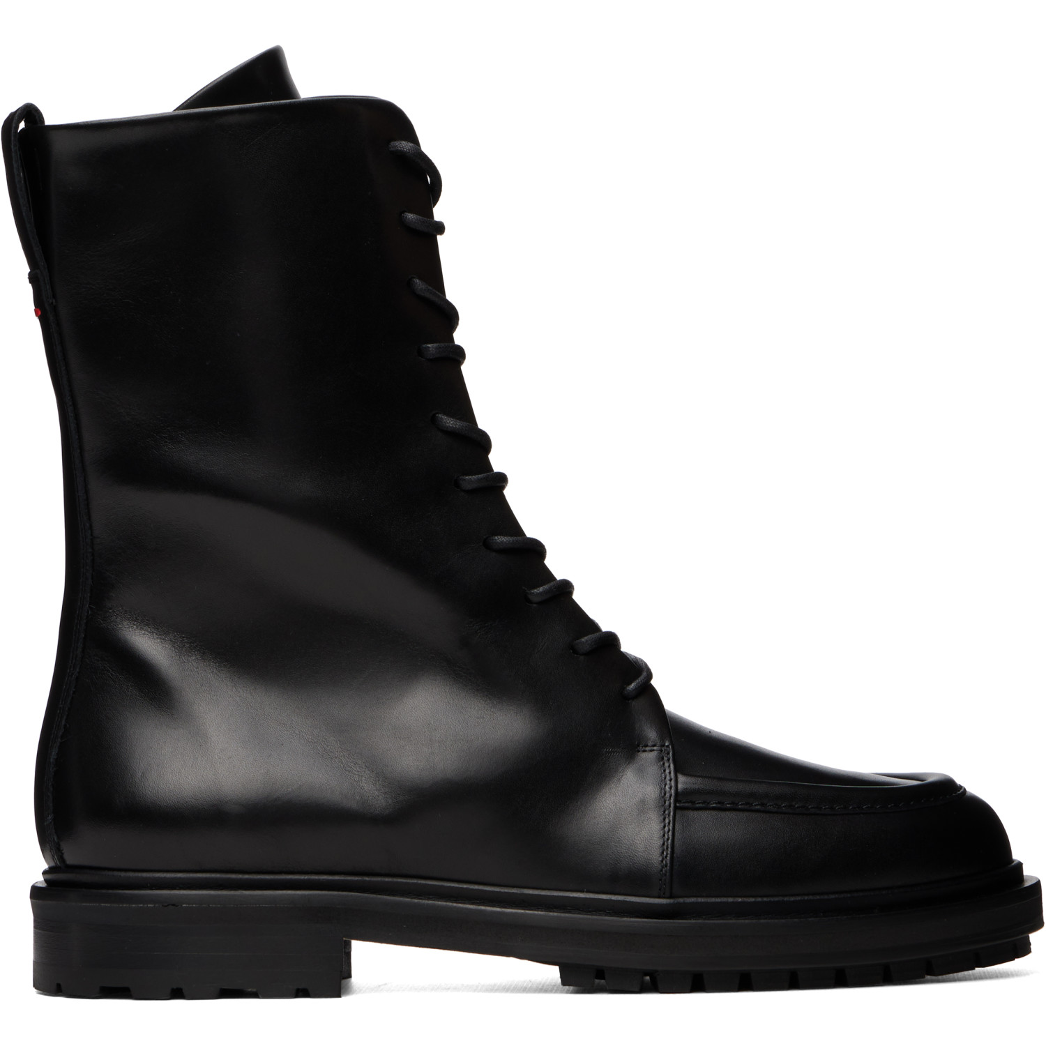 Aeyde Black Tate Lace-Up Ankle Boots