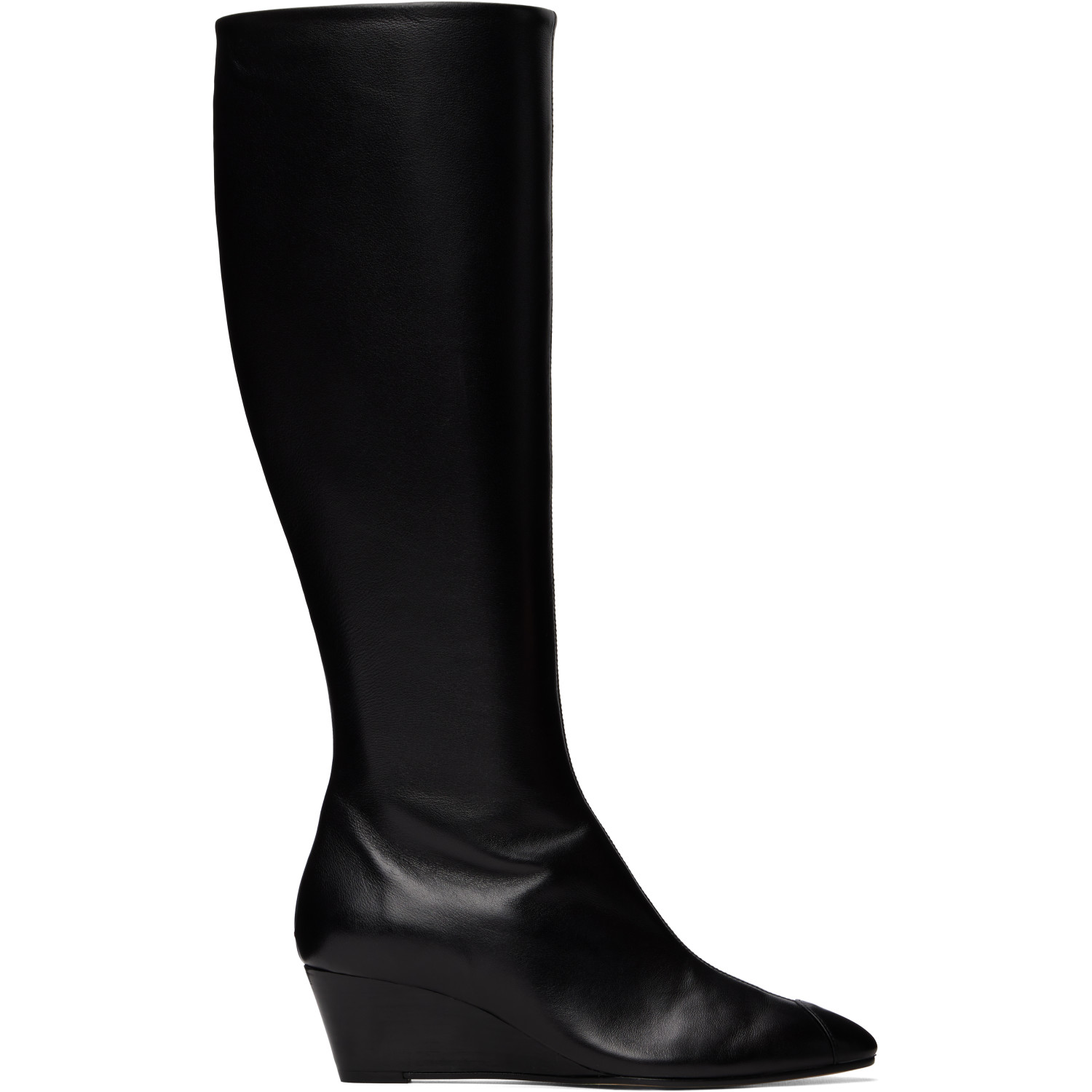 Aeyde Black Hana Cap Nappa Leather Tall Boots