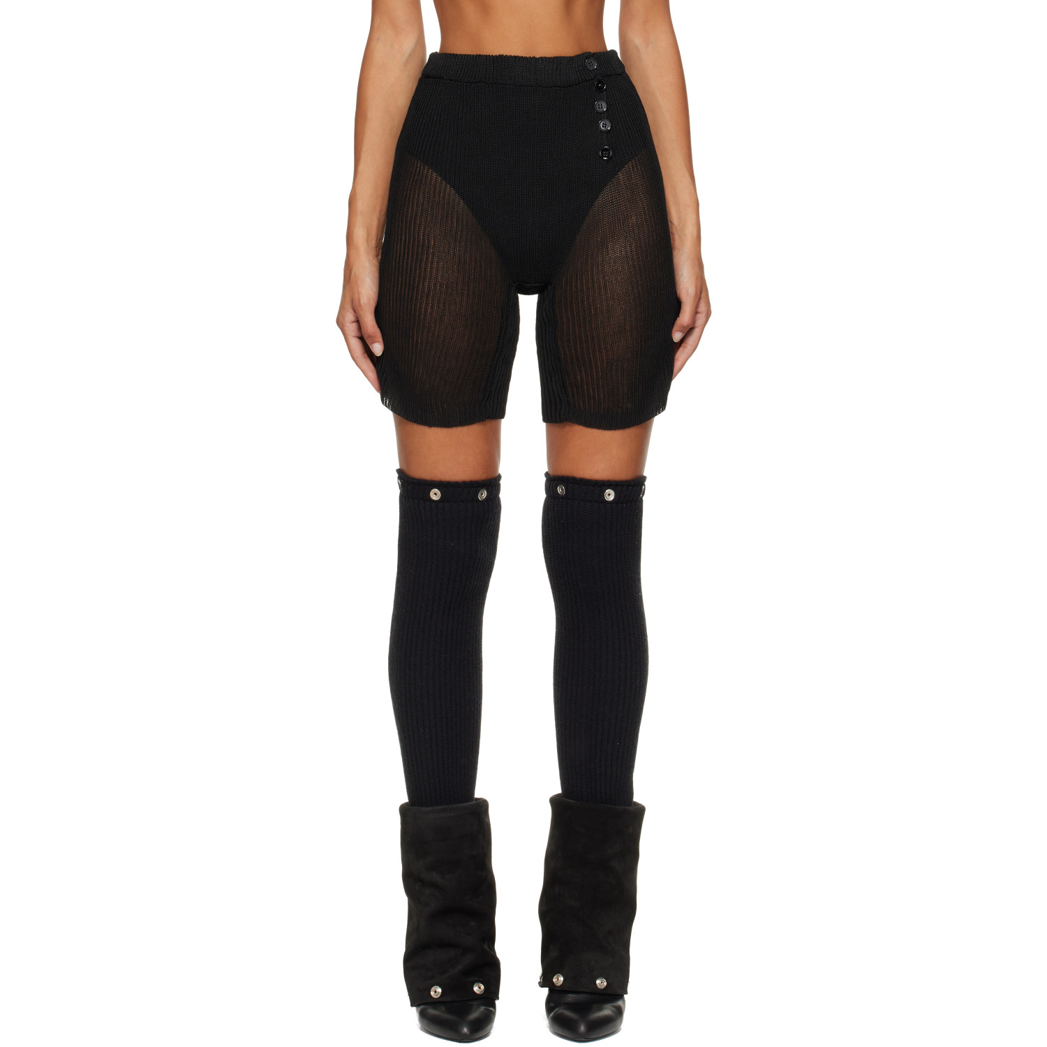 SECONDA Black Knitwear Shorts