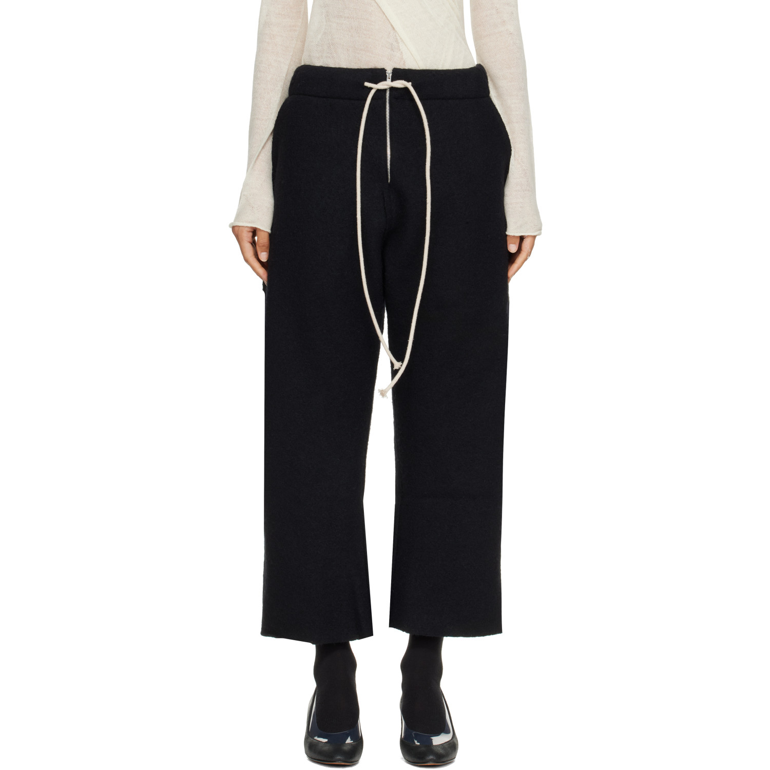 Joone Joonam Black Wool Felt Trousers