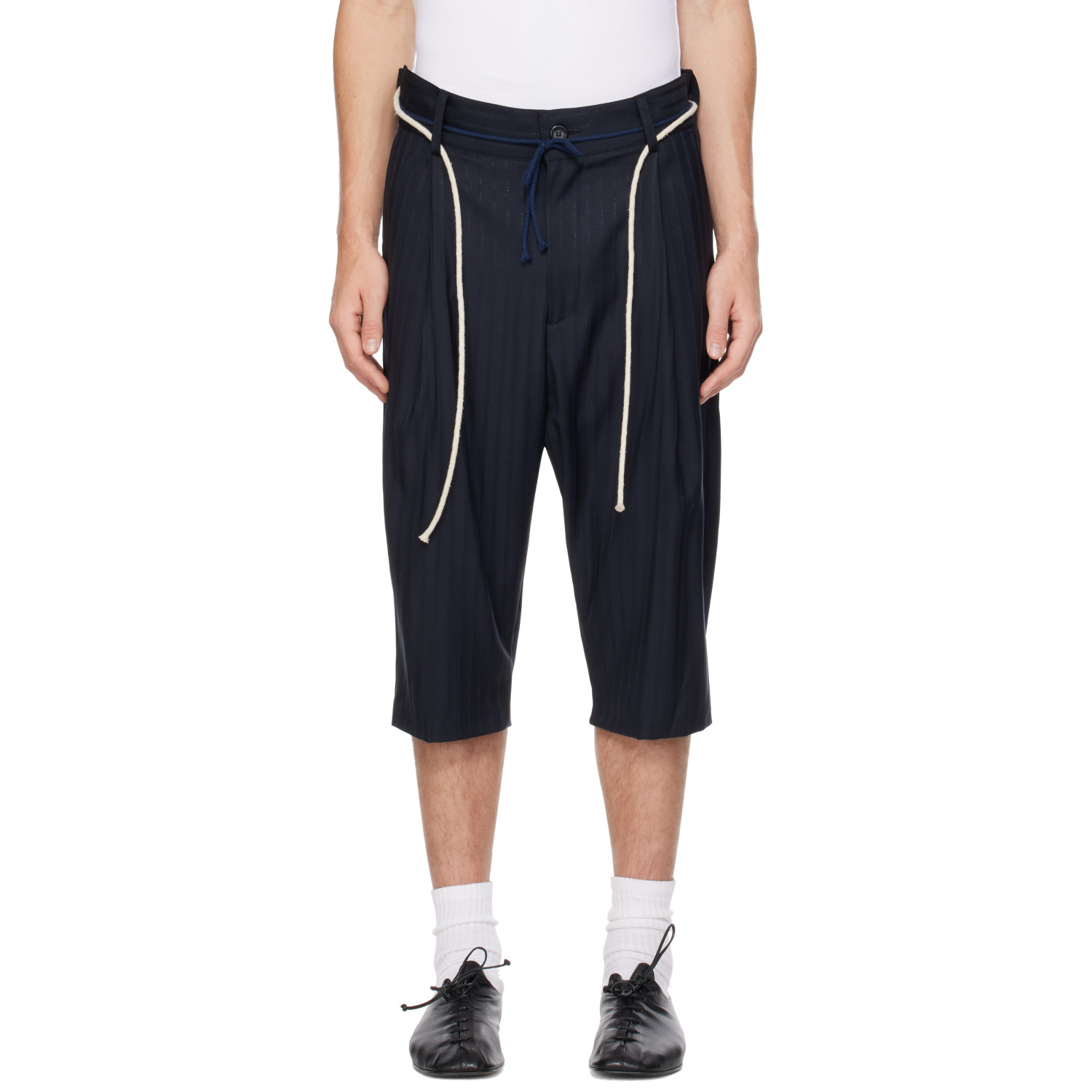 Joone Joonam Navy Tapered Long Shorts