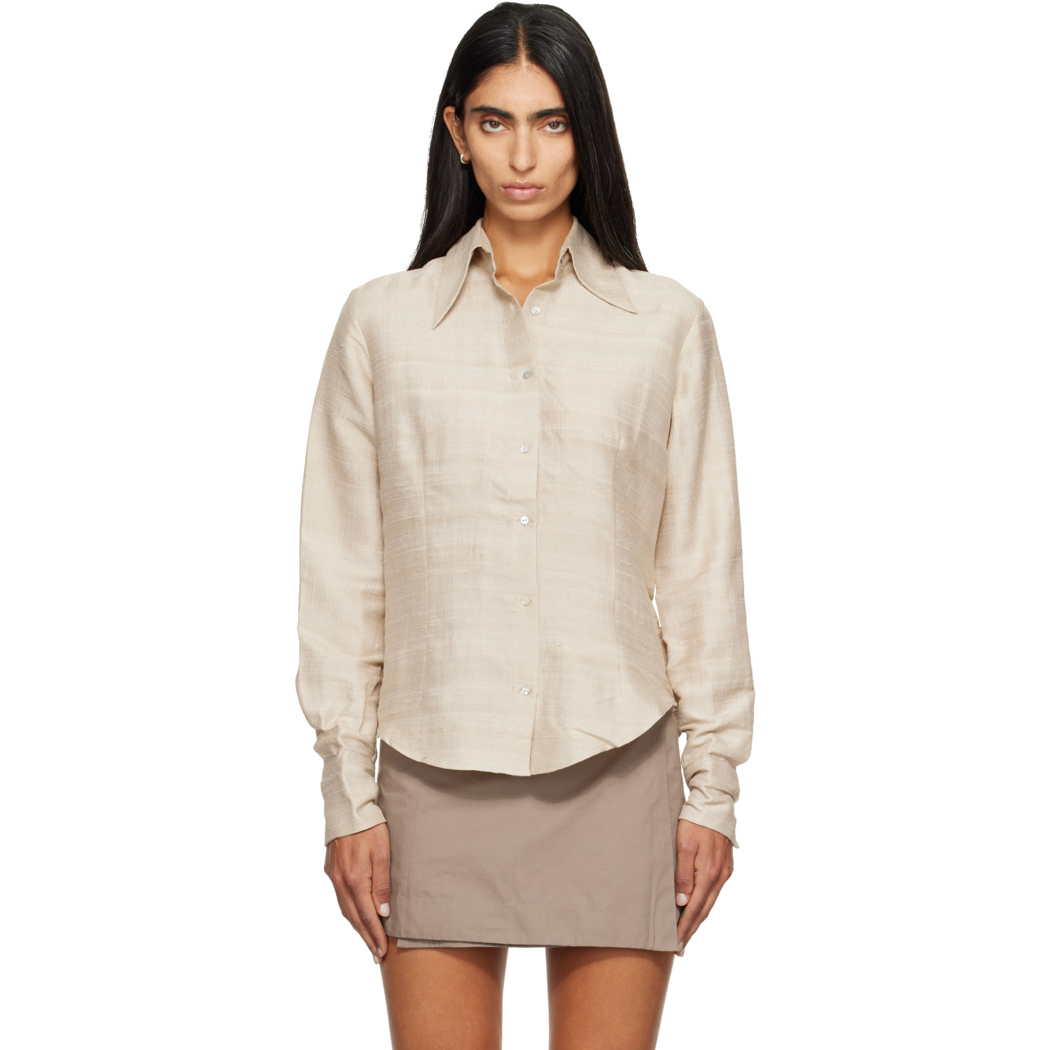 RESCHA SSENSE Exclusive Beige Sharoukan Shirt
