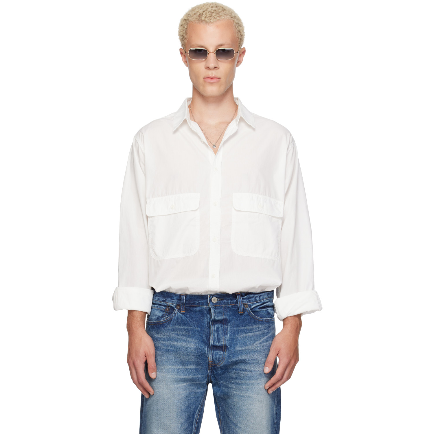 Ordinary Fits White Basic Work Shirt