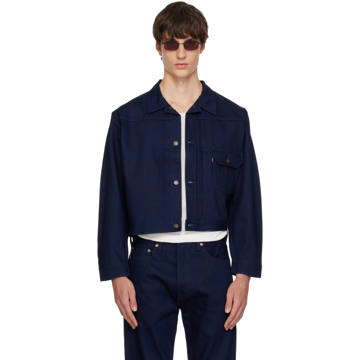 Levi's Blue Tab Navy Type I Selvedge Denim Trucker Jacket