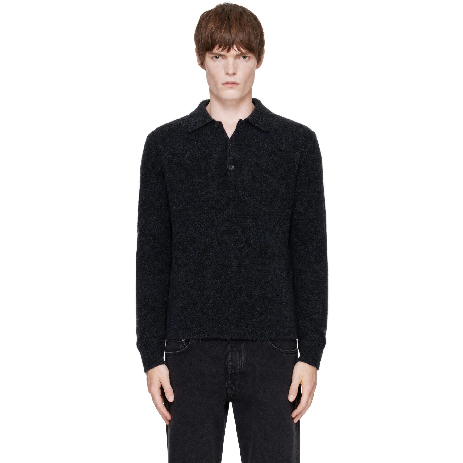 Sunflower Gray Mohair Polo