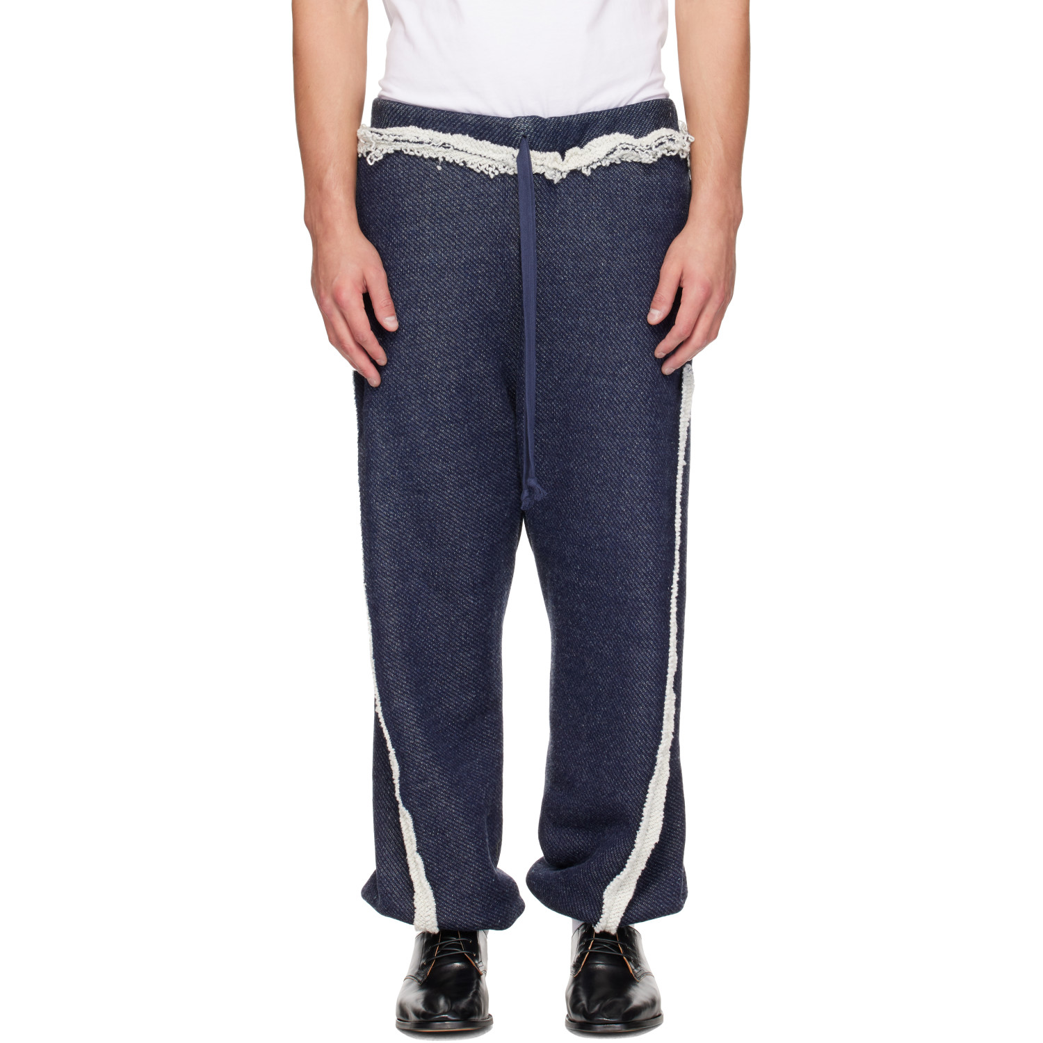 Edward Cuming Navy Twisted Track Pants