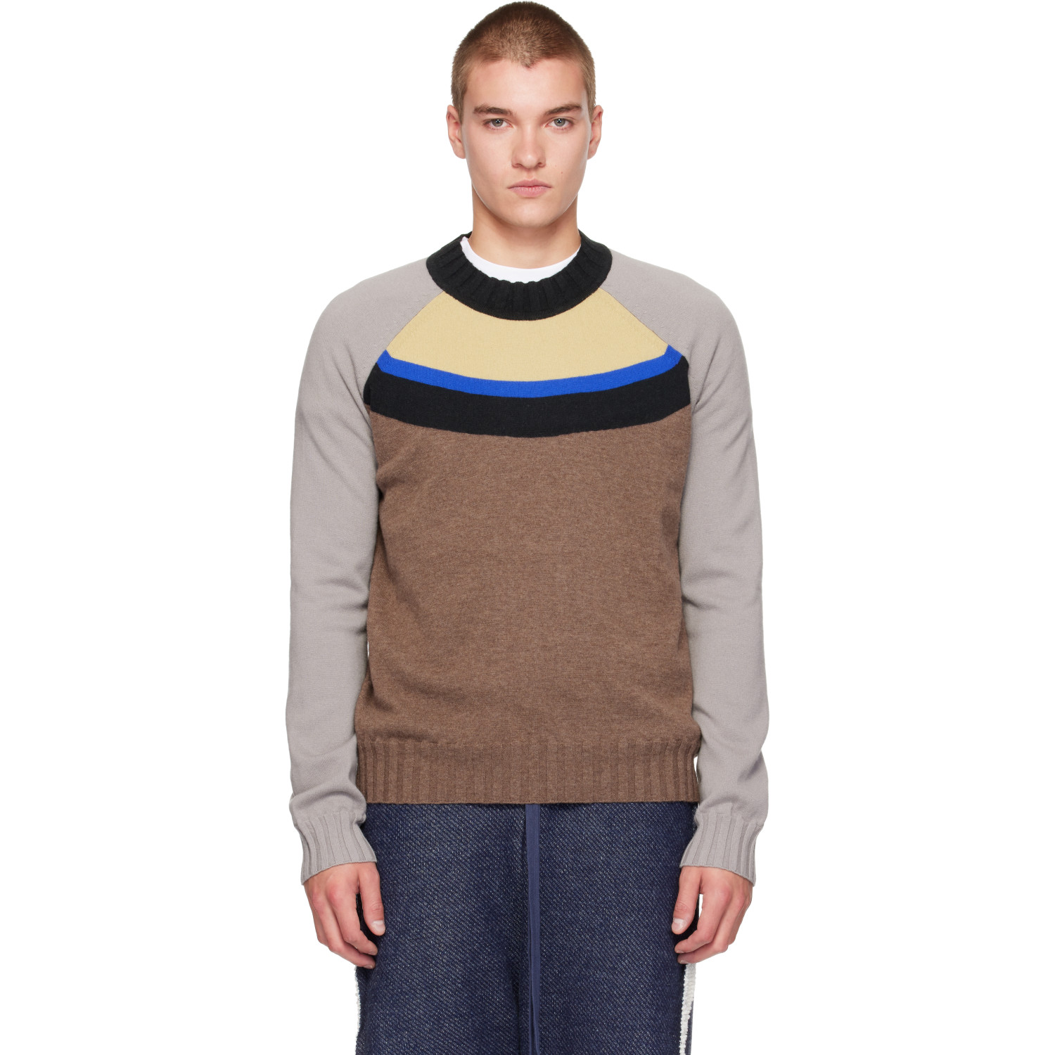 Edward Cuming Brown & Gray Off The Grid Sweater