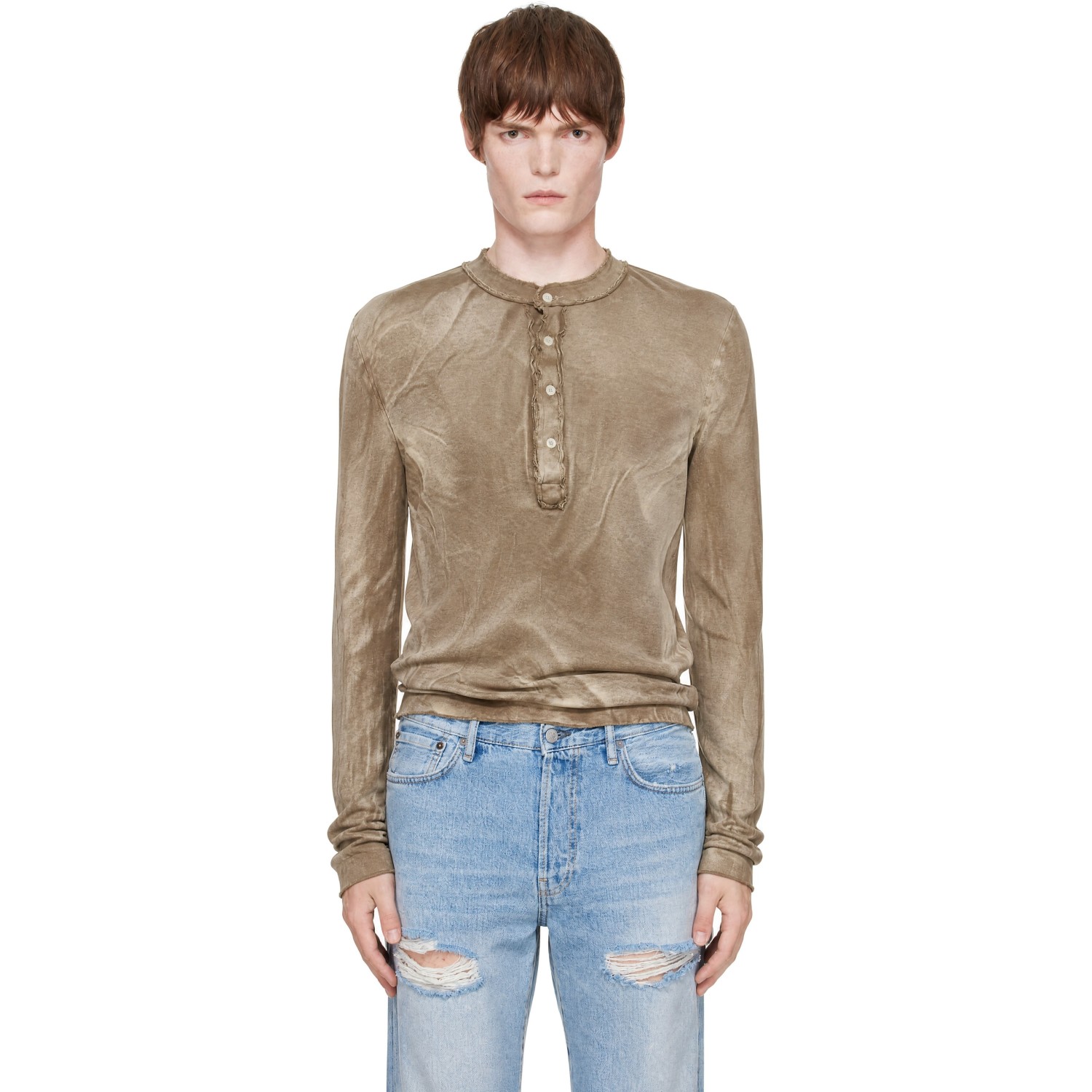 Edward Cuming Brown Stacked Henley