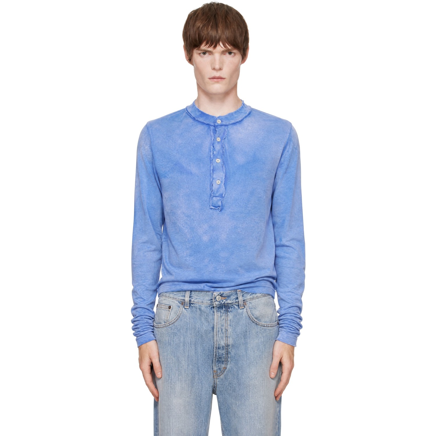 Edward Cuming Blue Stacked Henley