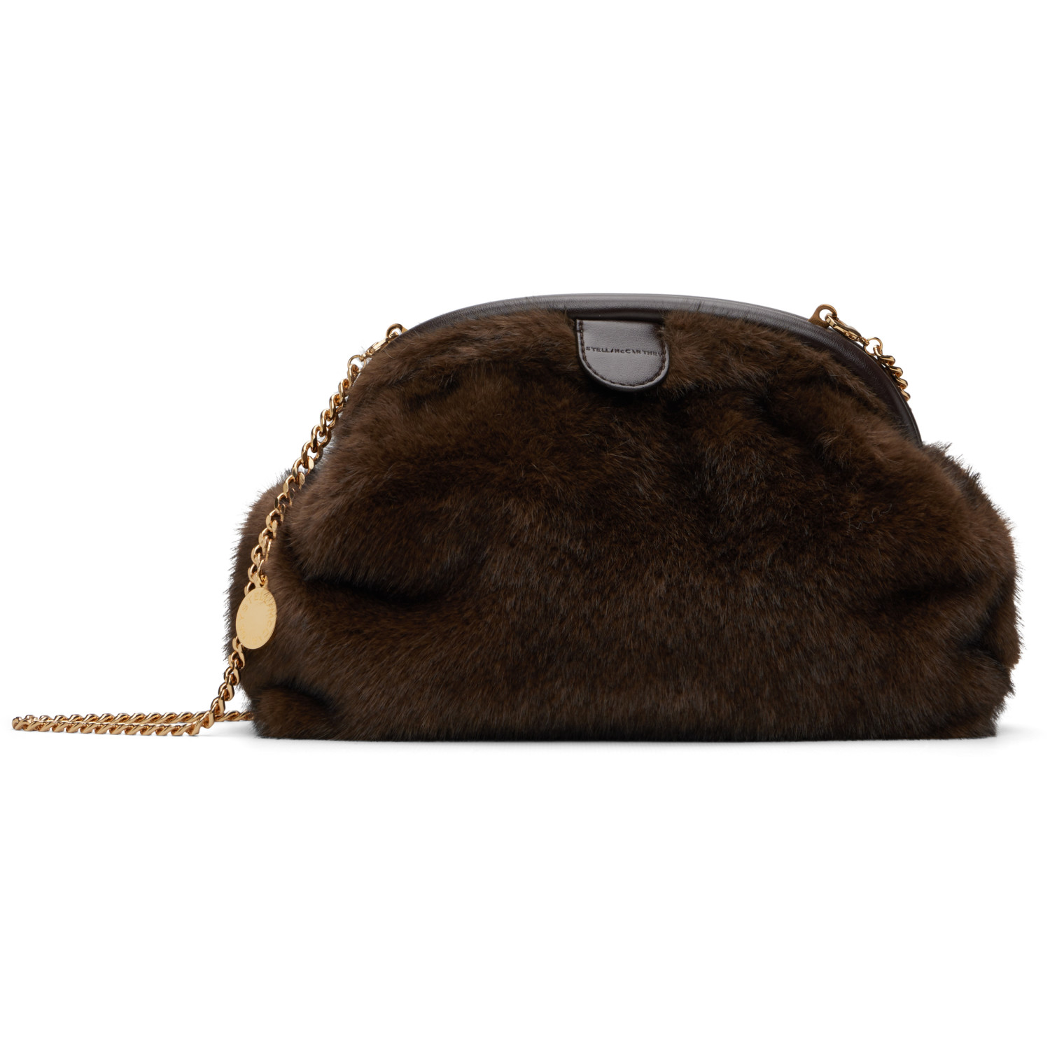 Stella McCartney Brown Falabella Plush Soft Clutch