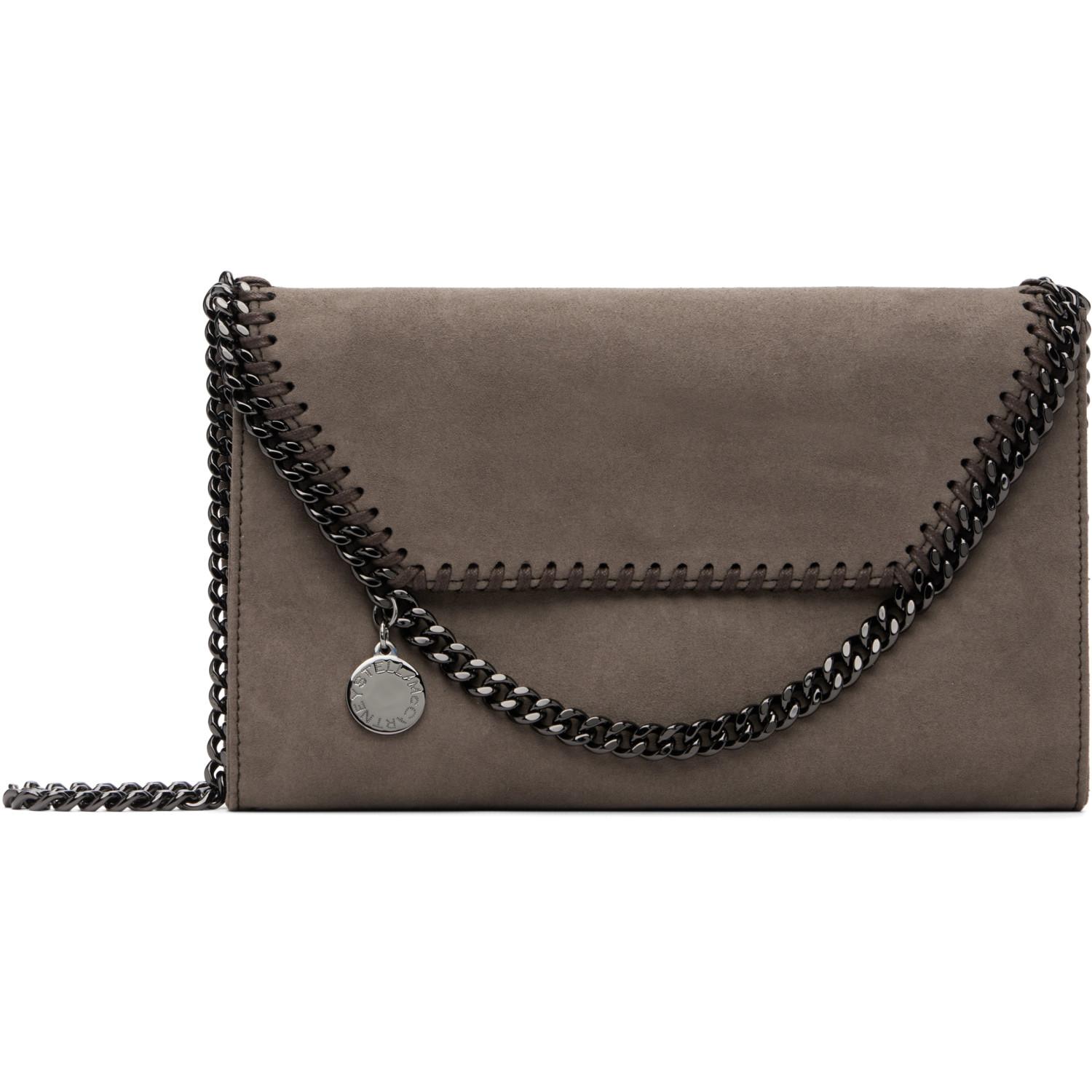 Stella McCartney Taupe Falabella Continental Wallet On Chain Bag