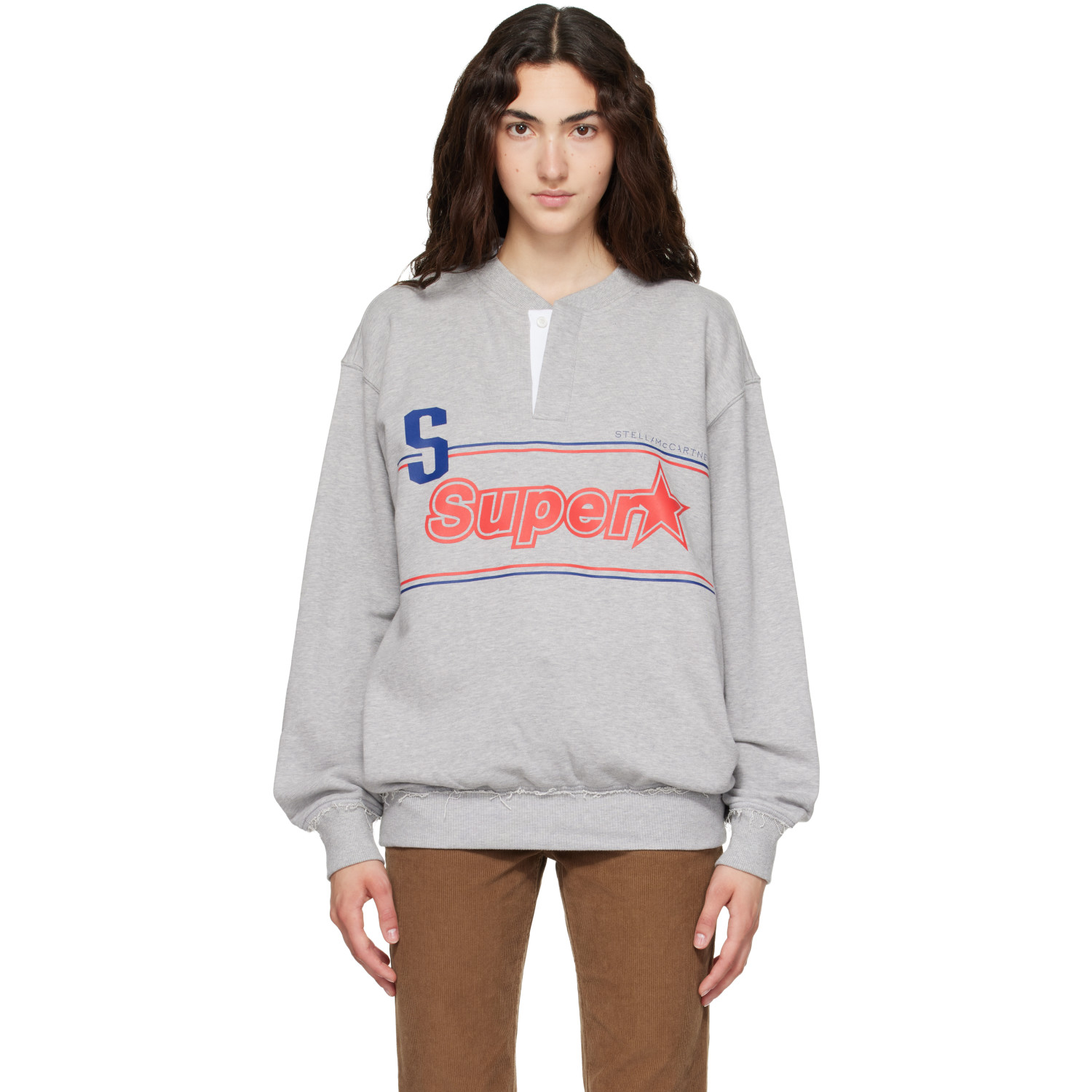 Stella McCartney Gray 'Superstar' Cotton Sweatshirt