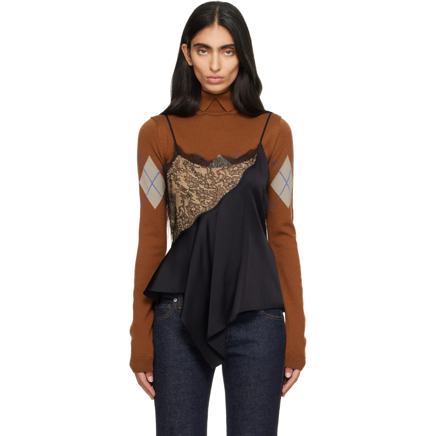 Stella McCartney Black Lace-Trimmed Camisole