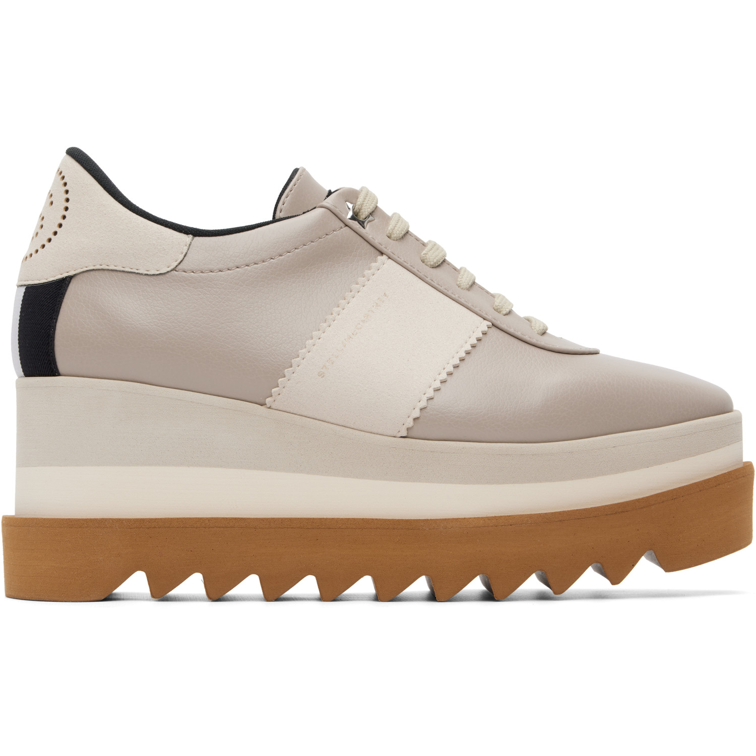 Stella McCartney Beige Sneakelyse Grainy Eco Alter Mat Sneakers