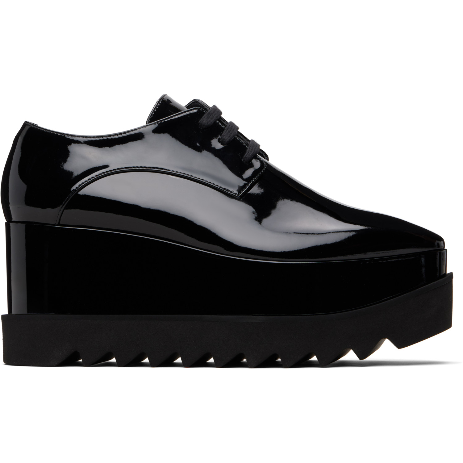 Stella McCartney Black Limited Edition Elyse Monochrome Platform Derbys