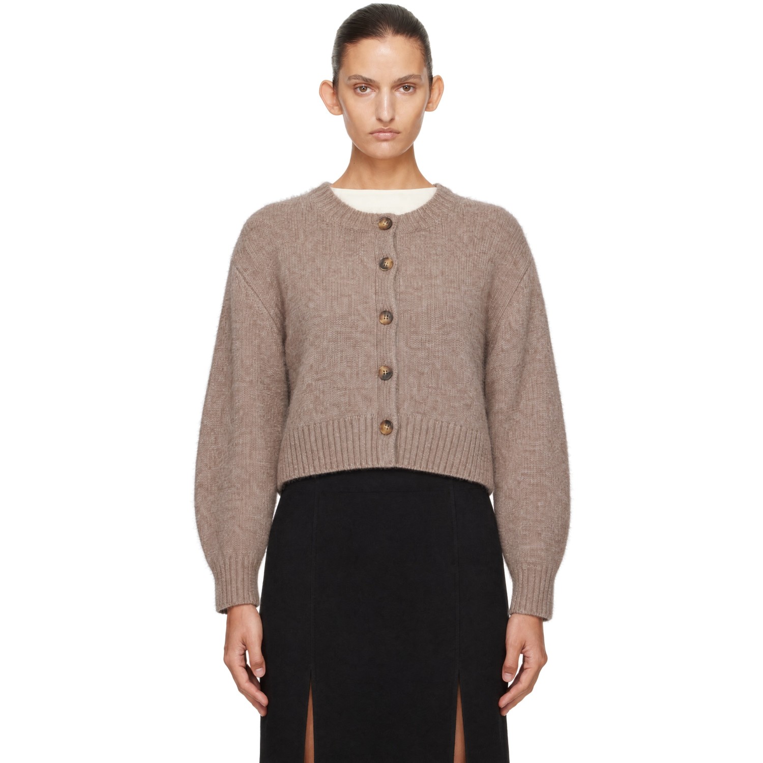 Loulou de Saison Brown REMUS Yak Blend Cardigan