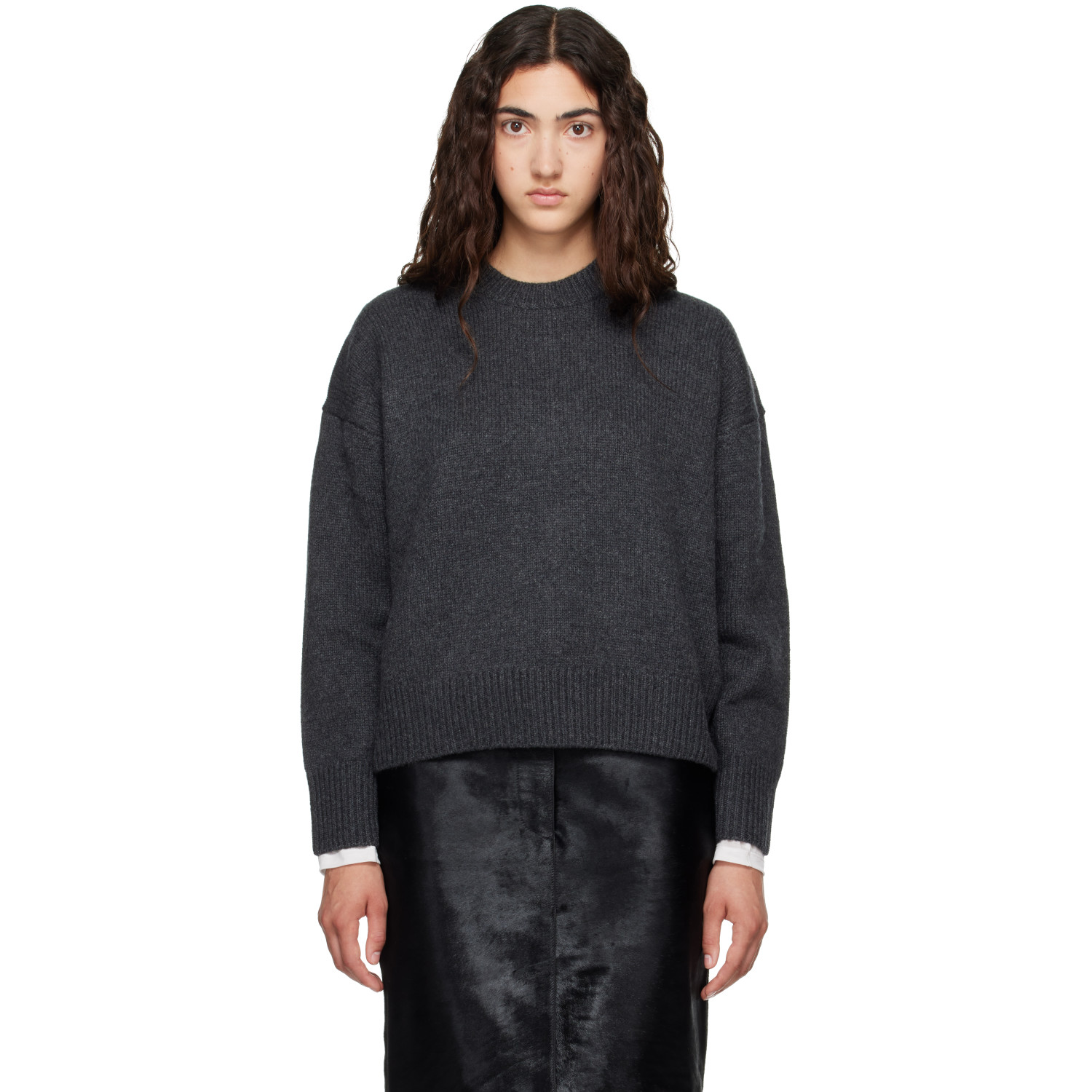 Loulou de Saison Gray PIA LDS Oversized Sweater