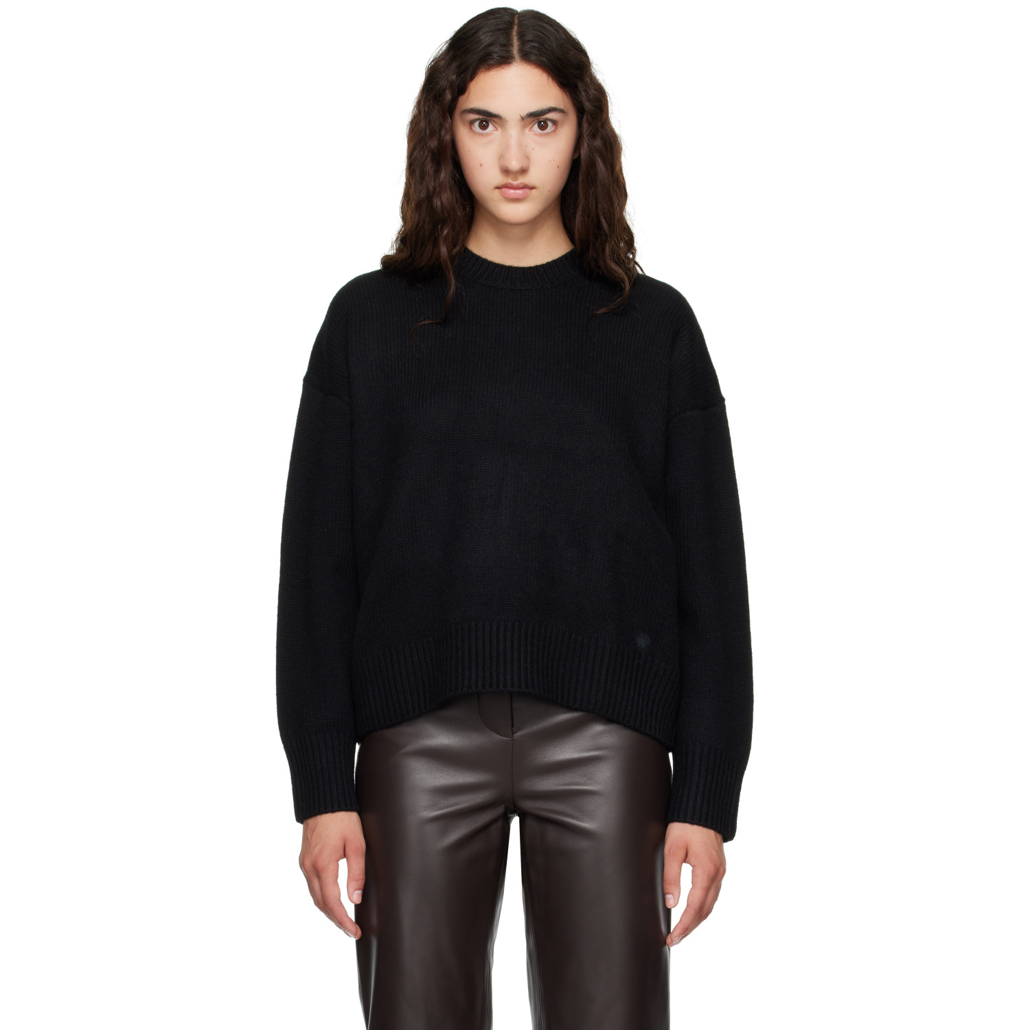 Loulou de Saison Black PIA LDS Oversized Sweater