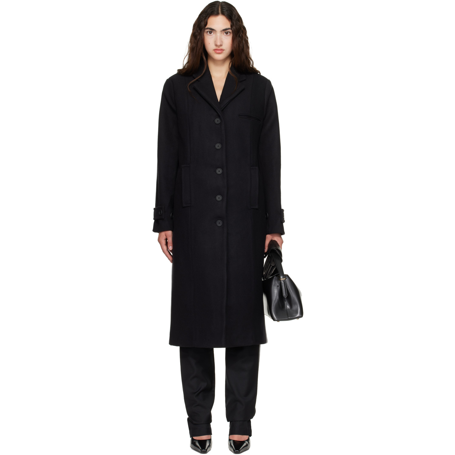Kanika Agarwal SSENSE Exclusive Black Oversized Tailored Coat