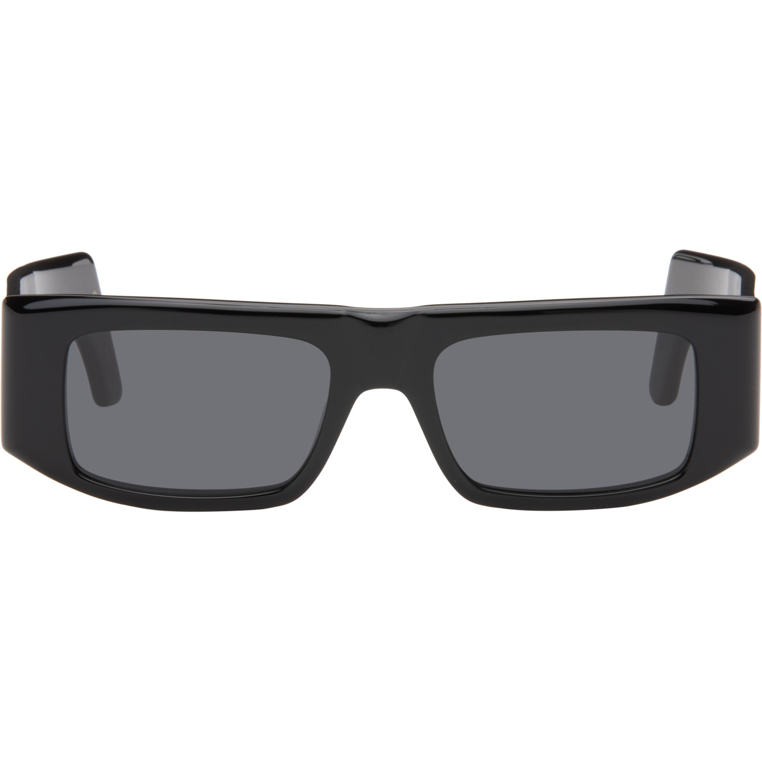 Valentino Black Rectangular Acetate Sunglasses