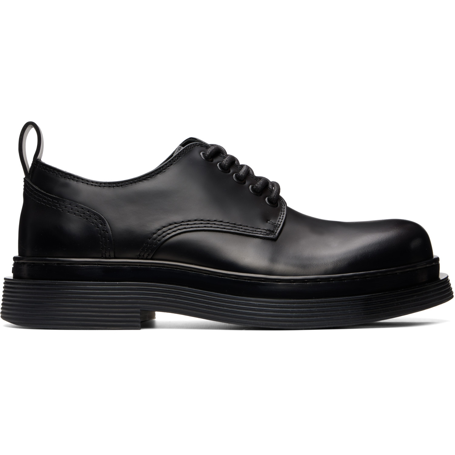 AMI Paris Black Cow Leather Derbys