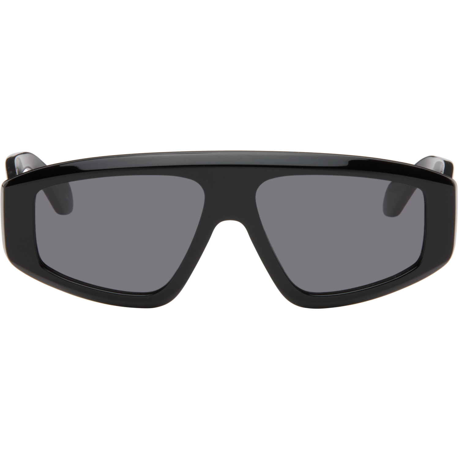 ALAÏA Black Aviator Mask Sunglasses