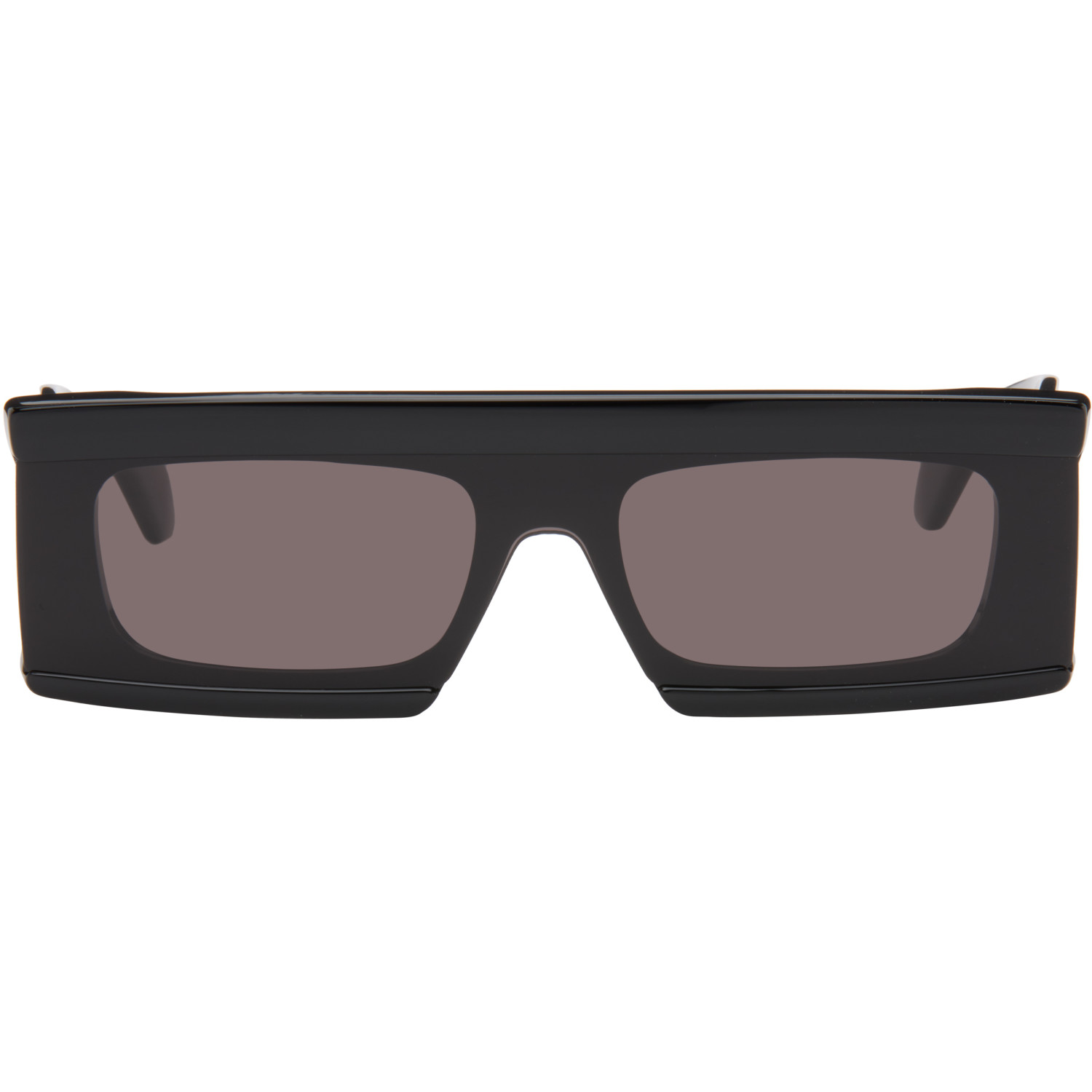 ALAÏA Black Rectangular Mask Sunglasses