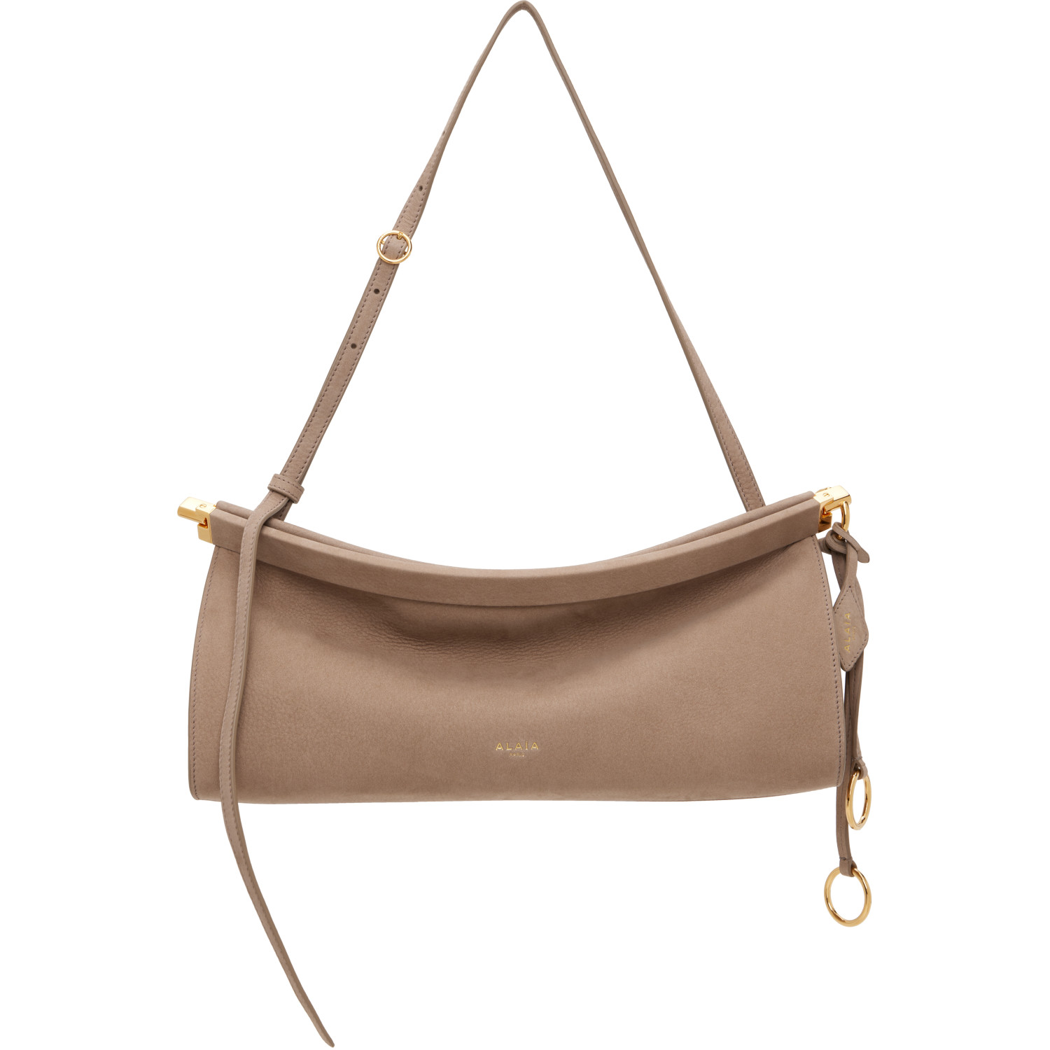 ALAÏA Taupe 'Le Click' East West Medium Bag